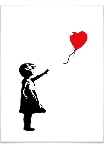 Wall-Art Poster »Graffiti Bilder Girl with the red balloon«, Menschen, (1 St.),... kaufen