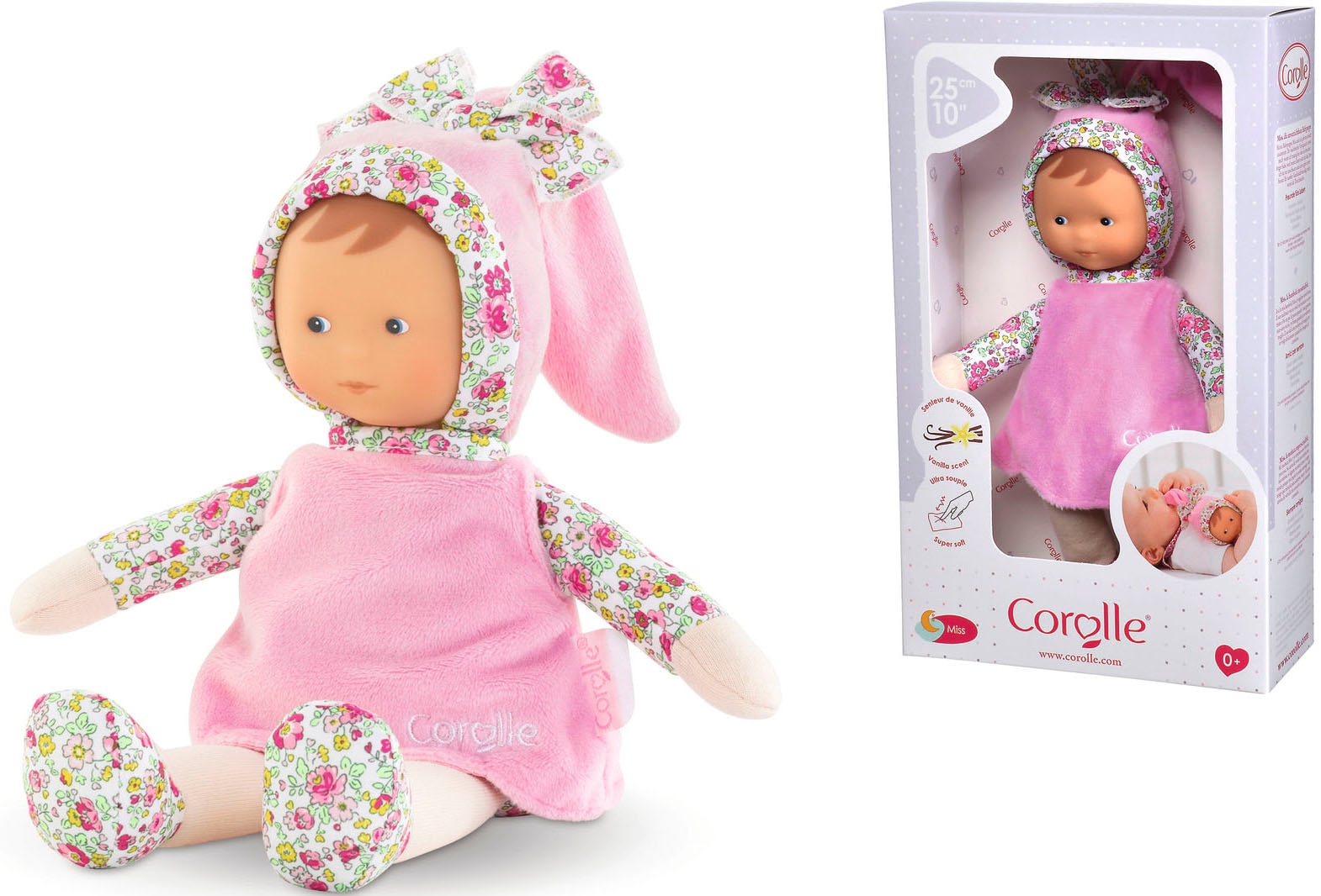 Corolle® Babypuppe »Mon Doudou Corolle Miss Pink Blumengarten«, mit Vanilleduft