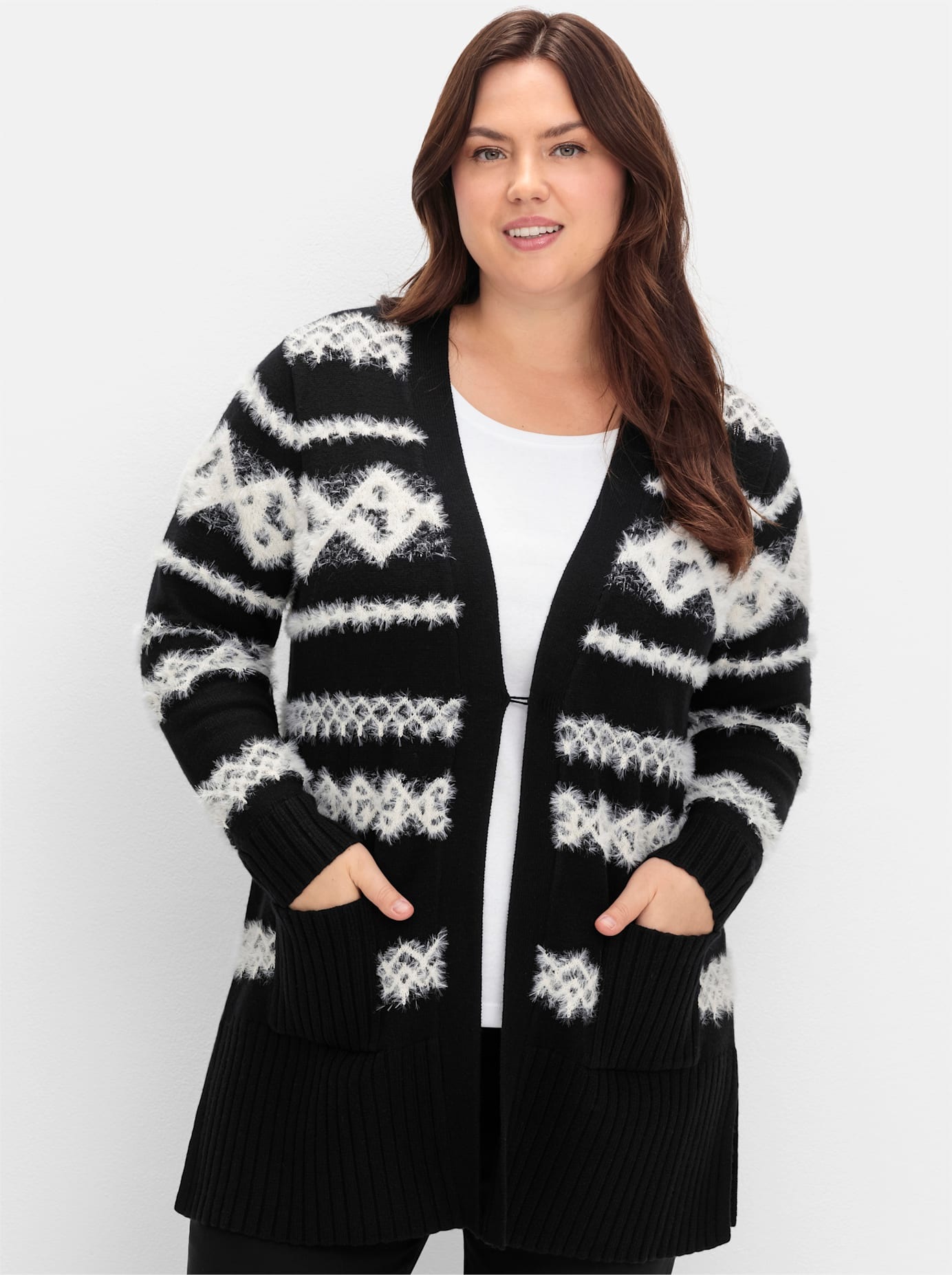 Sheego Longstrickjacke