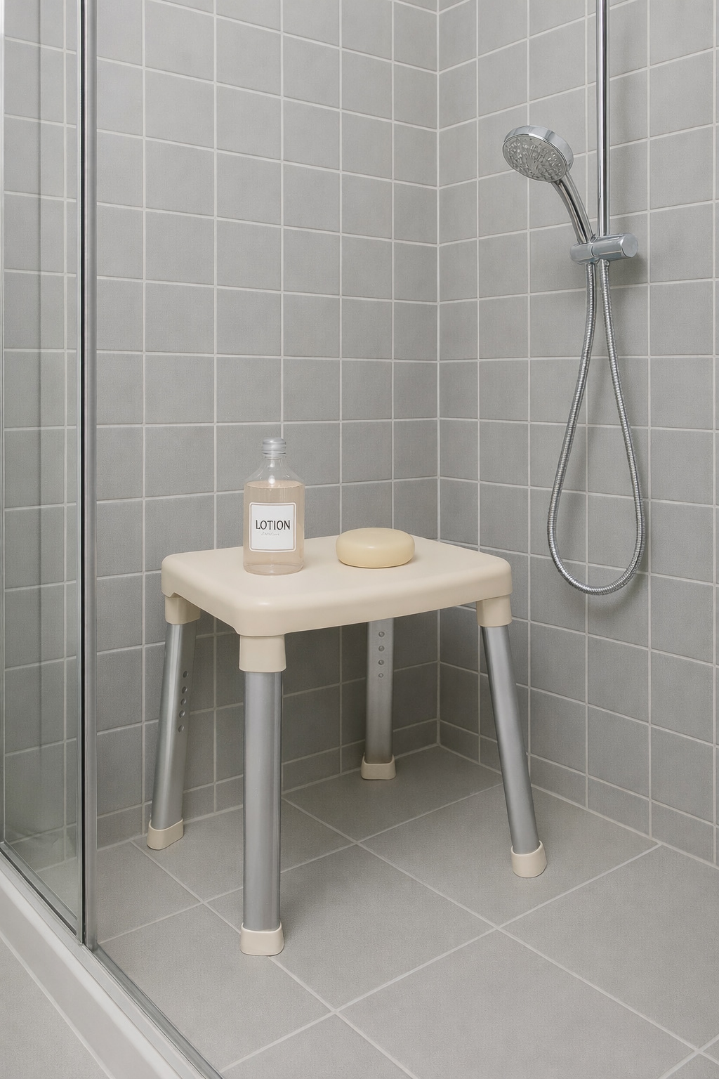 Bischof Dusch- und Badhocker "Splash" belastbar bis 150 kg rutschfester Stand, TÜV/GS geprüft