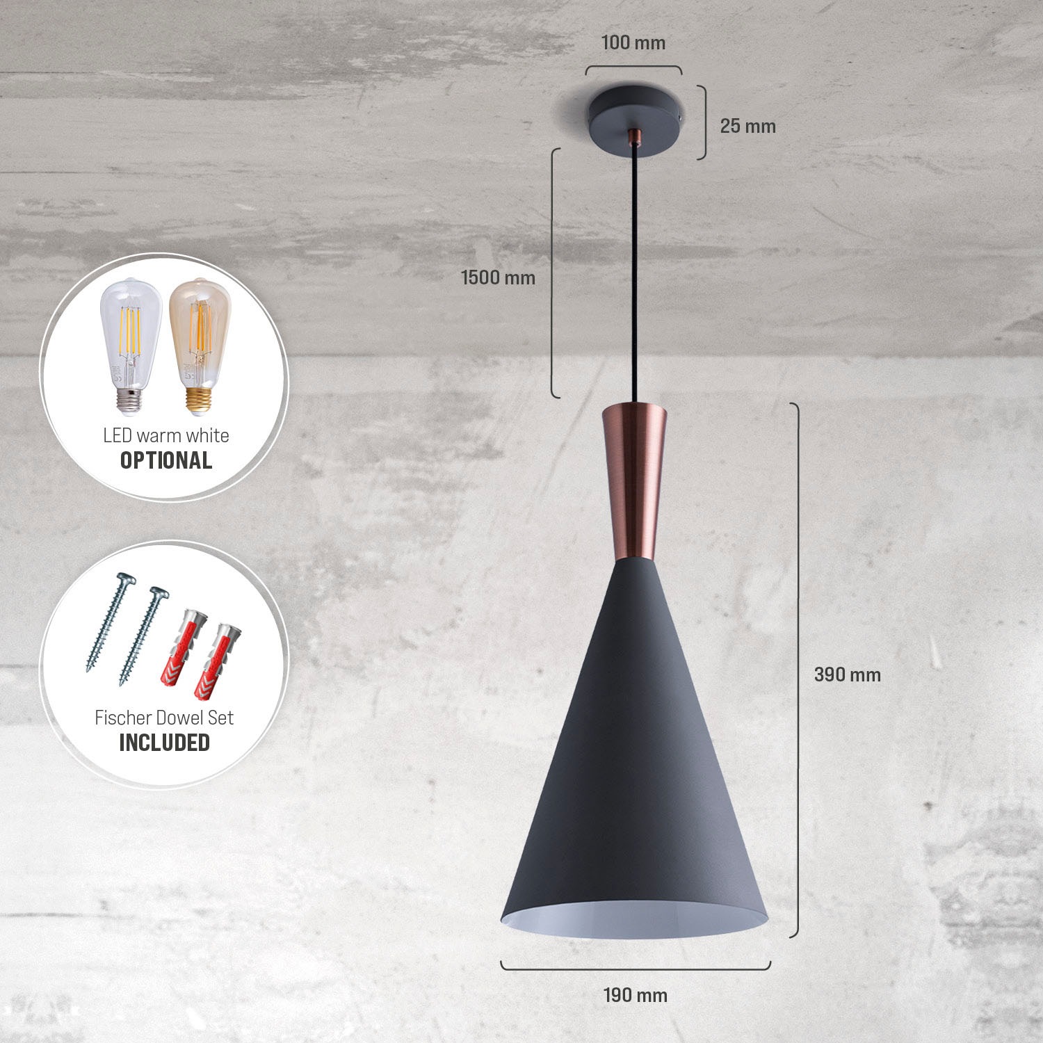 Paco Home Pendelleuchte »JULIET« E27