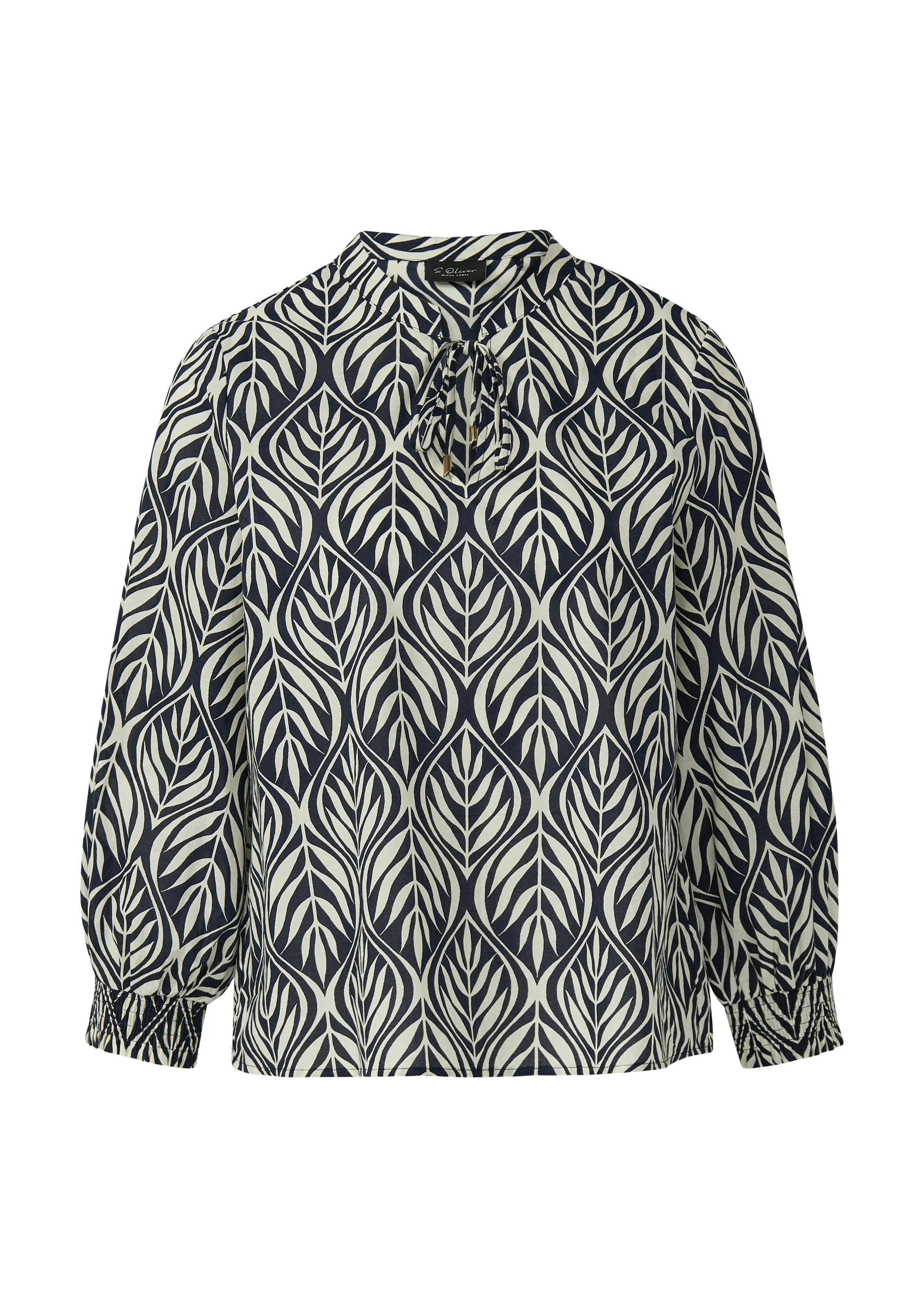 s.Oliver BLACK LABEL Langarmbluse mit All-Over Print