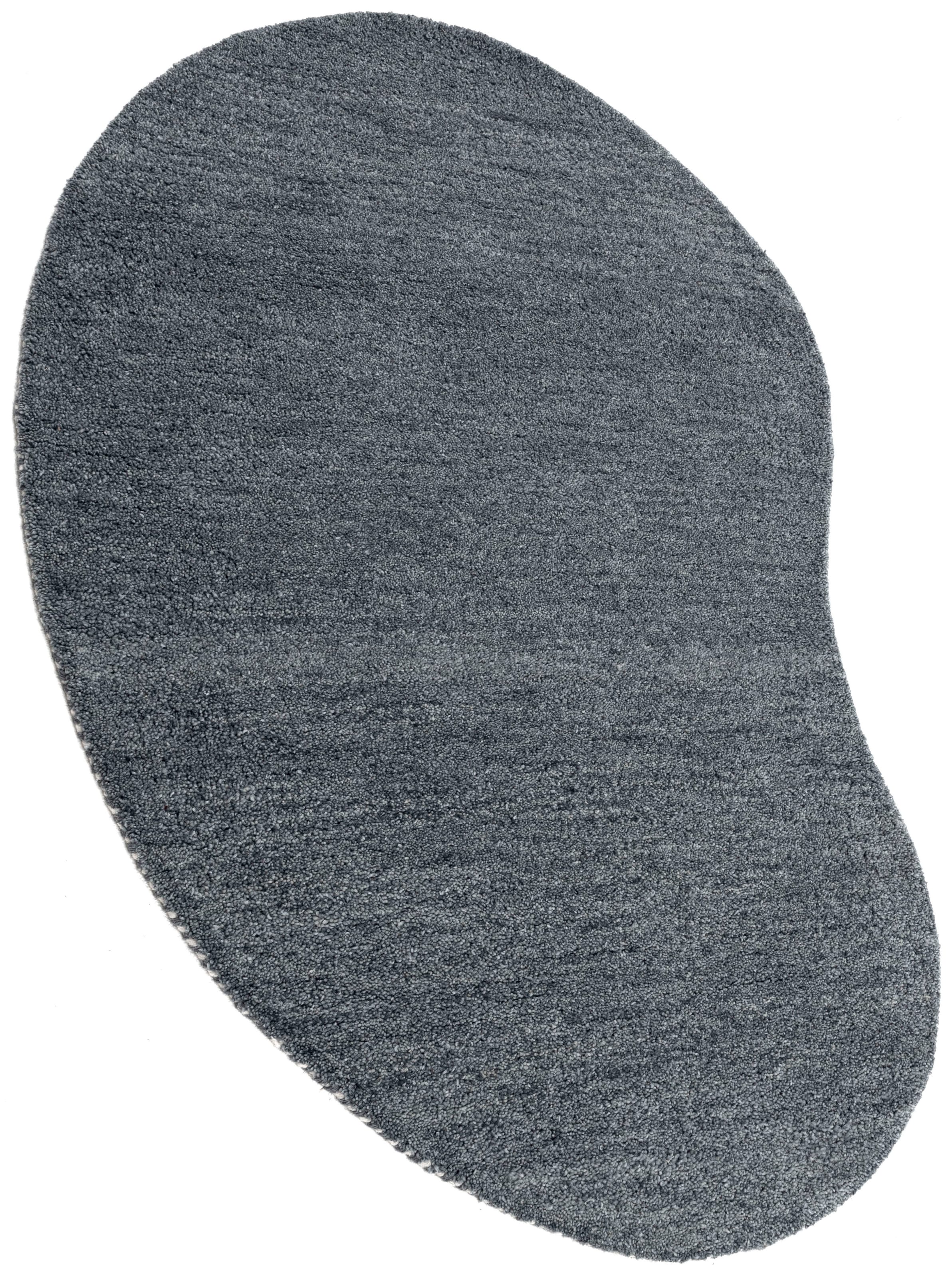 THEKO Wollteppich »Gabbeh Uni, Handweb Teppich, meliert, reine Wolle, handgewebt«, oval, 14 mm Höhe, Schlafzimmer, Wohnzimmer, Esszimmer, auch als Läufer, eckig oder rund