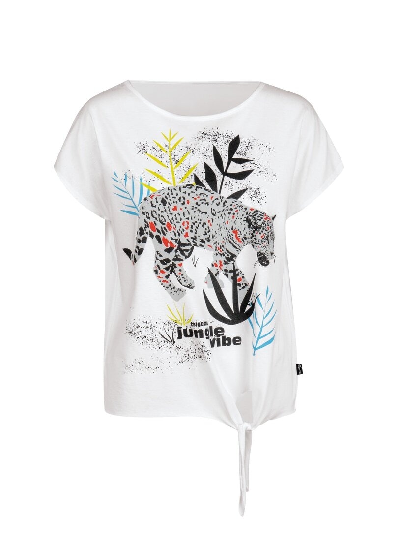 Trigema T-Shirt »TRIGEMA T-Shirt mit exotischem Druckmotiv«, (1 tlg.)
