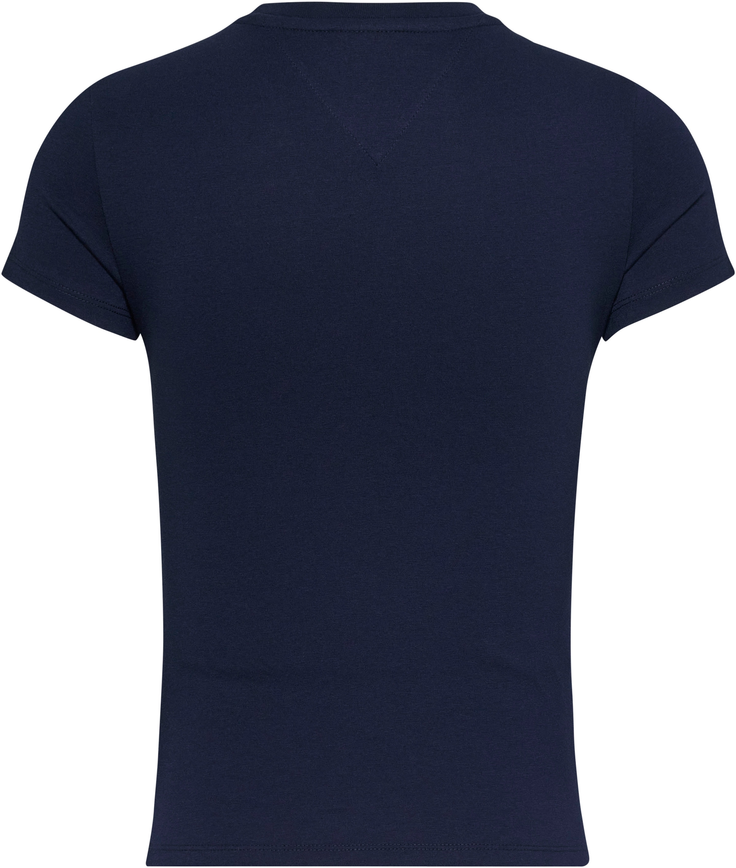 Tommy Jeans T-Shirt »Slim Essential Logo«, Kurzarm Rundhals Jersey T Shirt mit Logo Druck Print, Baumwoll Mix