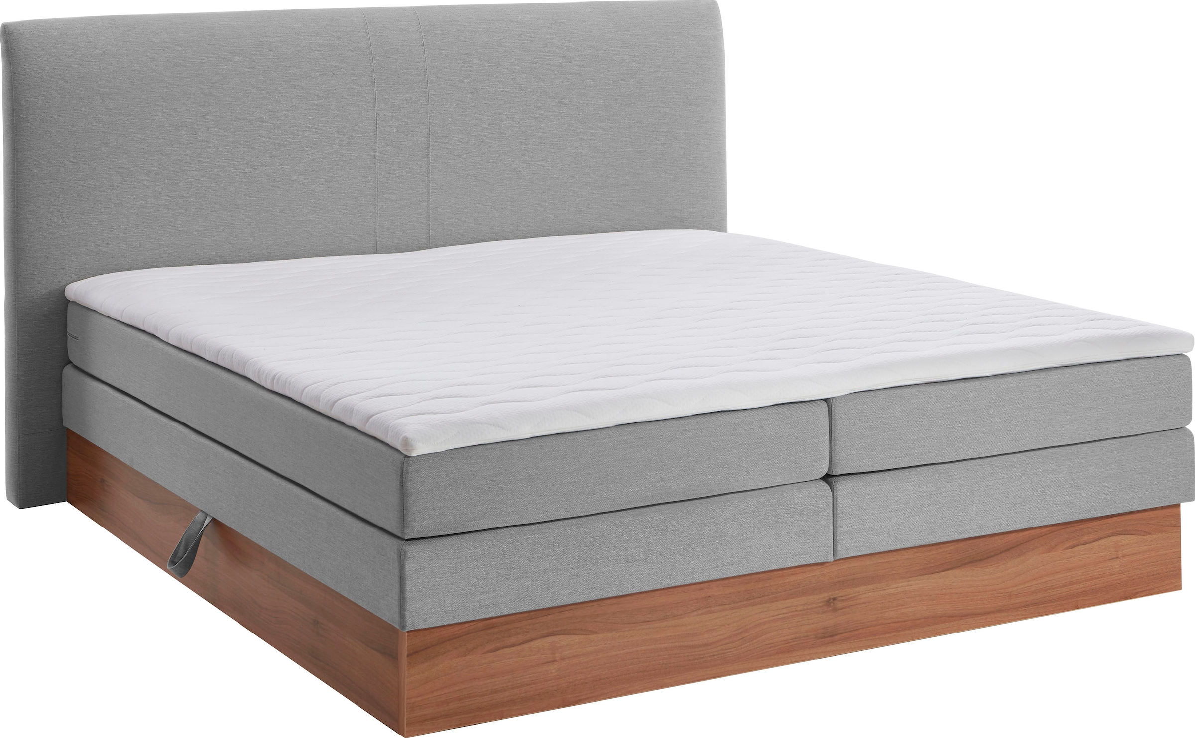 Home affaire Boxspringbett »Blomen«, mit Walnuss-Dekor, mit Bettkasten, verschiedene Härtegrade, mit Topper