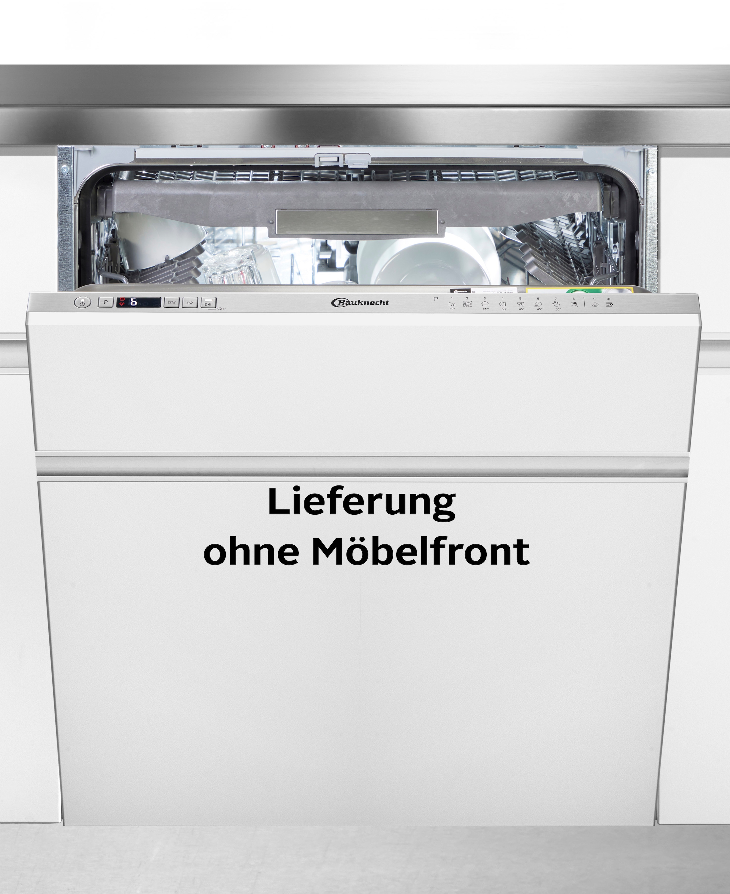 BAUKNECHT vollintegrierbarer Geschirrspüler "OBIC Ecosilent 9760" 9,5 l 14 Maßgedecke Doppelter Komfort – mit Besteckschublade und zusätzlichem Besteckkorb
