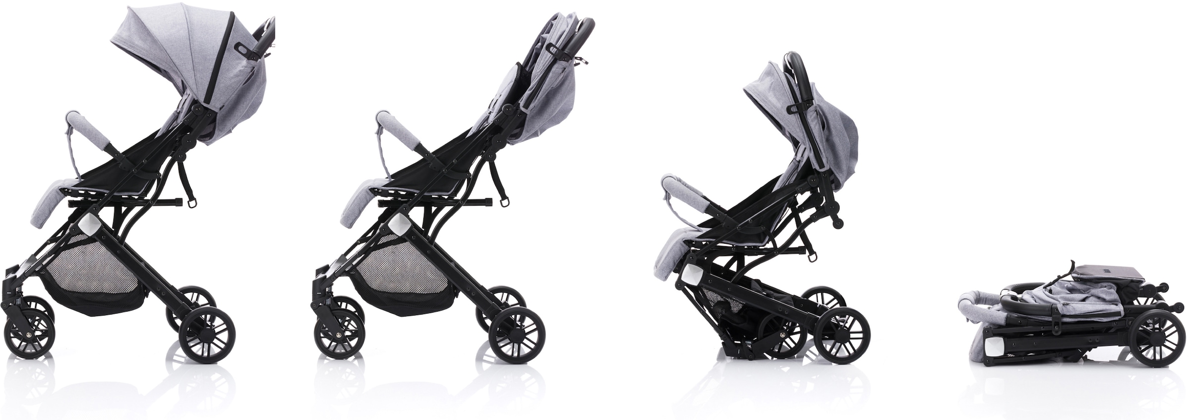 Fillikid Sport-Kinderwagen »Styler, hellgrau melange«, mit Trolleygriff