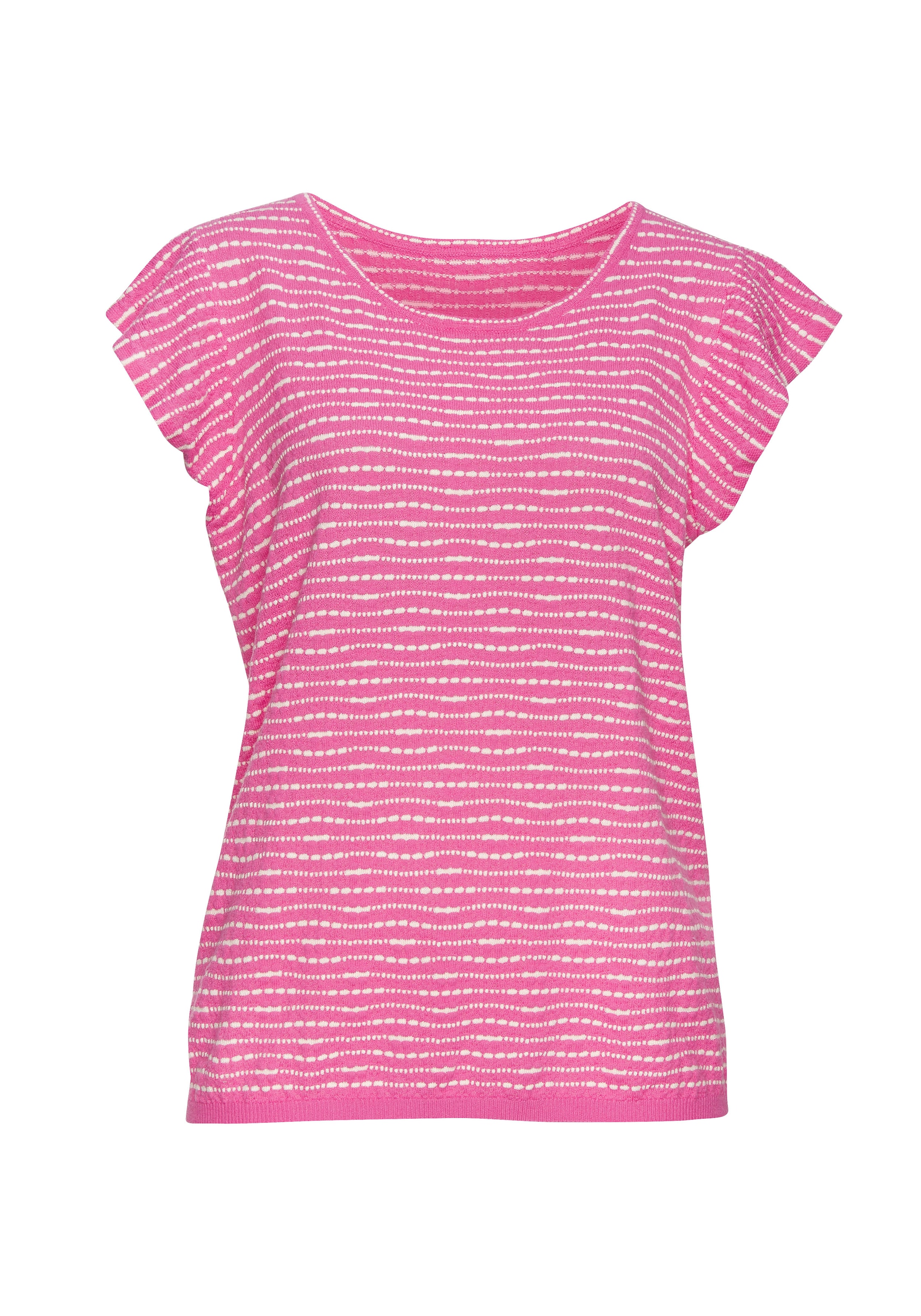 Vivance Rundhalsshirt »mit Flügelärmelchen«, aus leichter Feinstrickqualität
