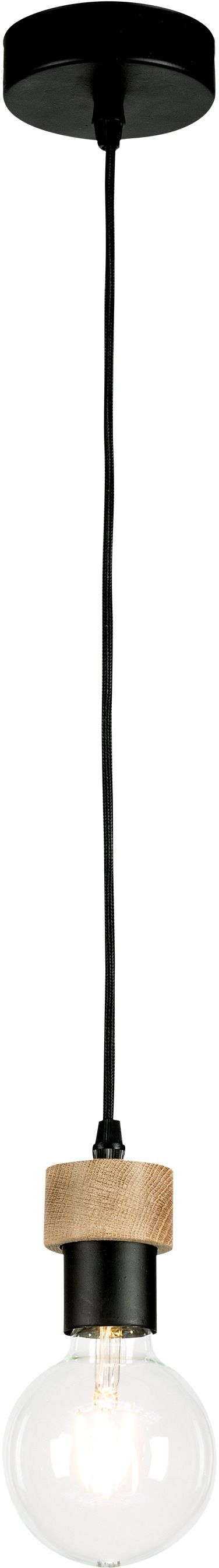 BRITOP LIGHTING Pendelleuchte »CLARTE«, 1 flammig, Leuchtmittel E27 | Leuchtmittel wechselbar-ohne Leuchtmittel, Naturprodukt aus Eichenholz, Nachhaltig mit FSC®-Zertifikat