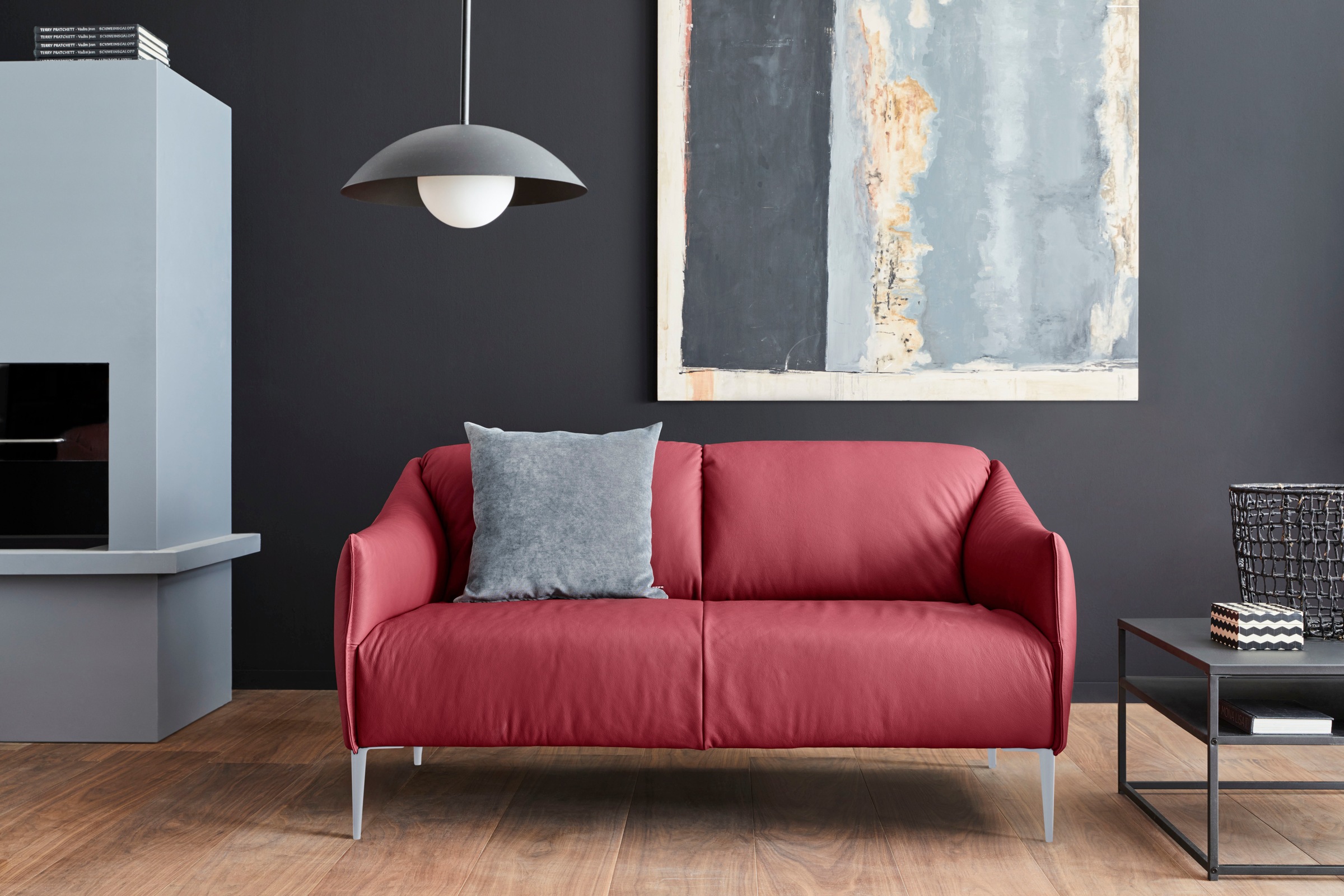 W.SCHILLIG 2-Sitzer »sally Design-Sofa, Loungsofa, bequem, schmale Armlehnen, Breite 154cm« mit Metallfüßen in Bronze pulverbeschichtet, Breite 154 cm