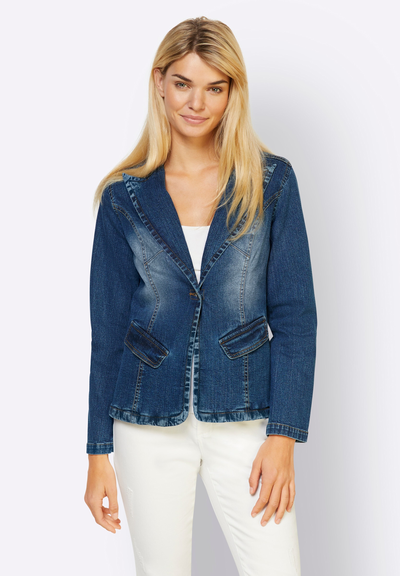 heine Jeansblazer »Jeansblazer Jeansblazer mit Gehschlitz«