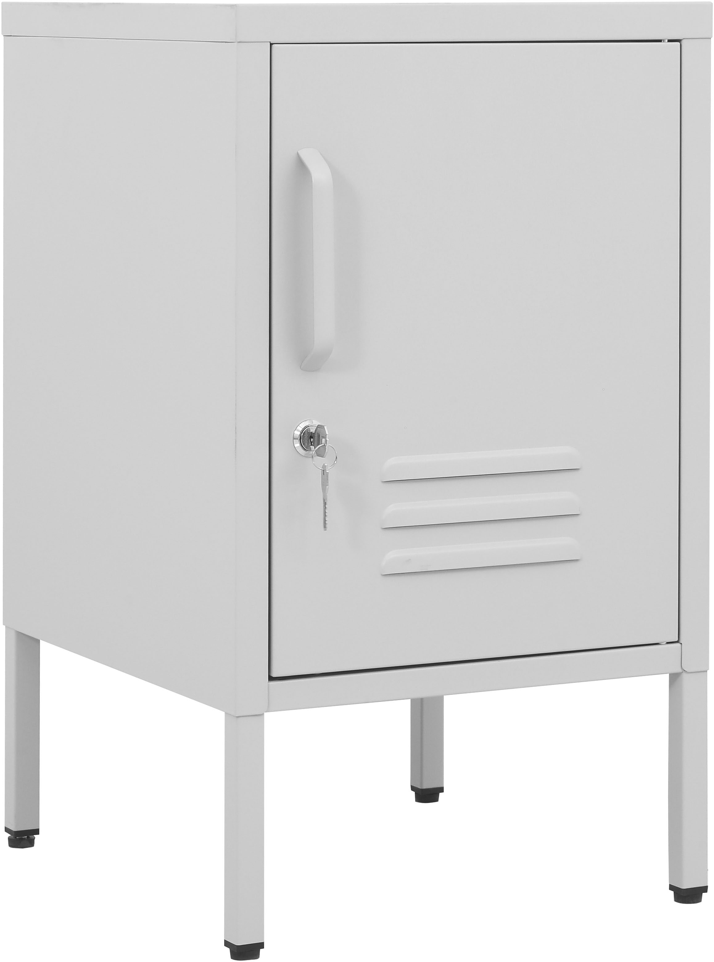 OTTO home Nachtkommode »Nachttisch Nachtkonsole Beistelltisch Metallschrank Siena« in 4 Farben aus Metall Stahlschrank Bestseller,  in der Höhe verstellbar, abschließbar