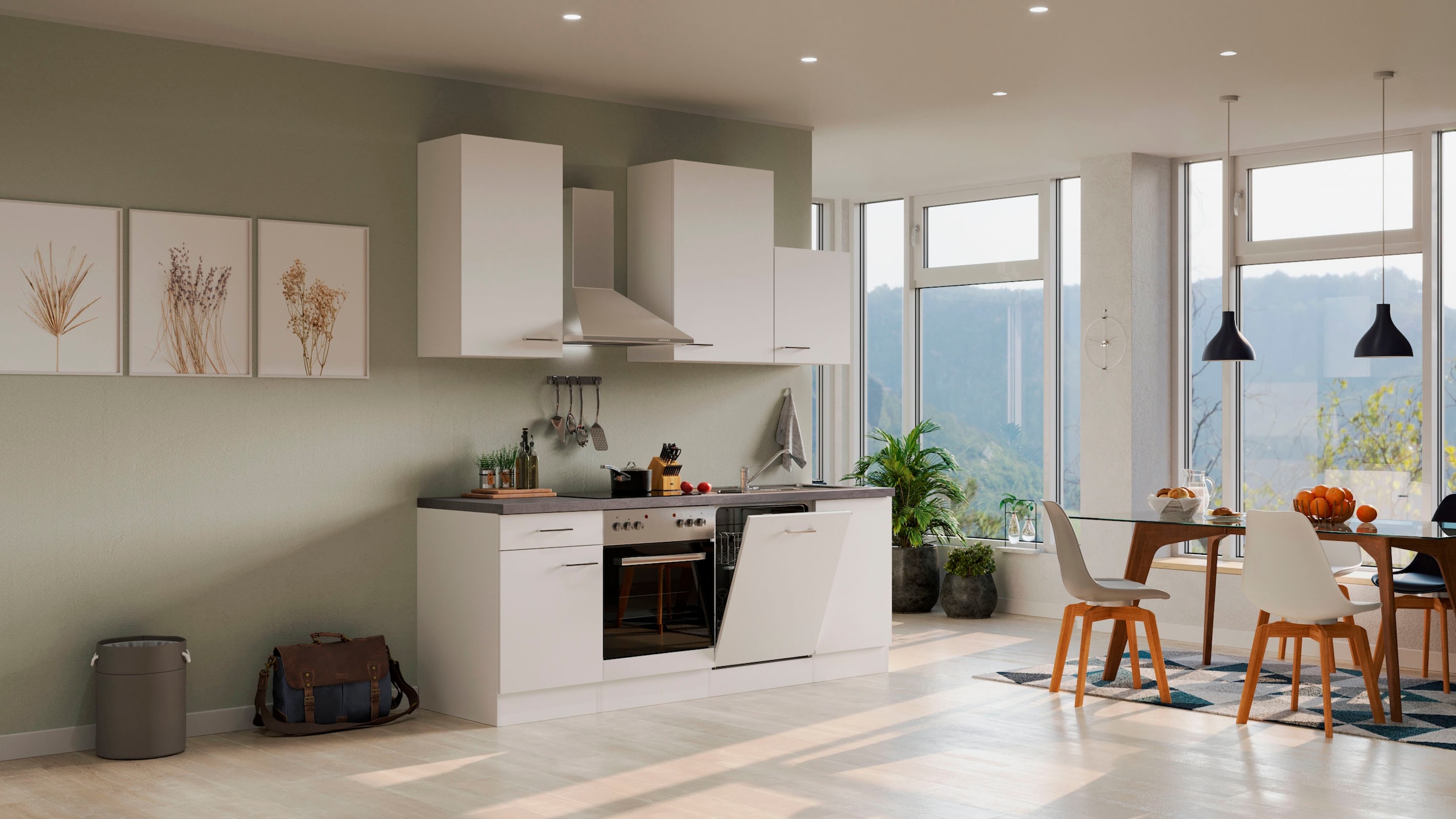 Flex-Well Küchenzeile »Neo« wahlweise mit E-Geräten, Gesamtbreite 220 cm