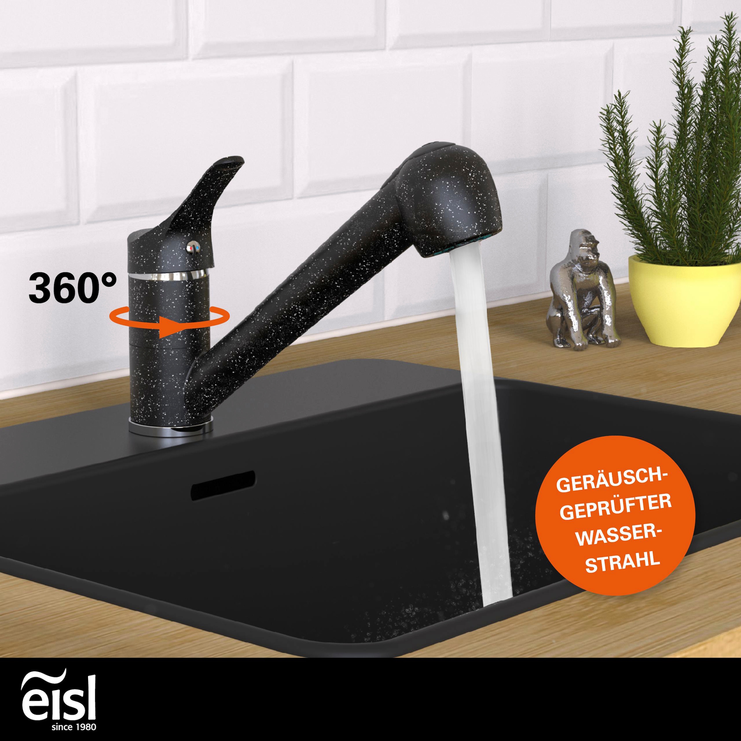 Eisl Spültischarmatur »GRANIT« herausziehb. 2-fach verstellb. Geschirrbrause, schwenkb. Auslauf 360°