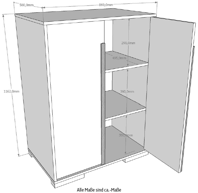 Vipack Kleiderschrank »London, Kinderkleiderschrank«, (Made in Europe), Wäscheschrank, mit Melamin-Oberfläche und Soft-Close