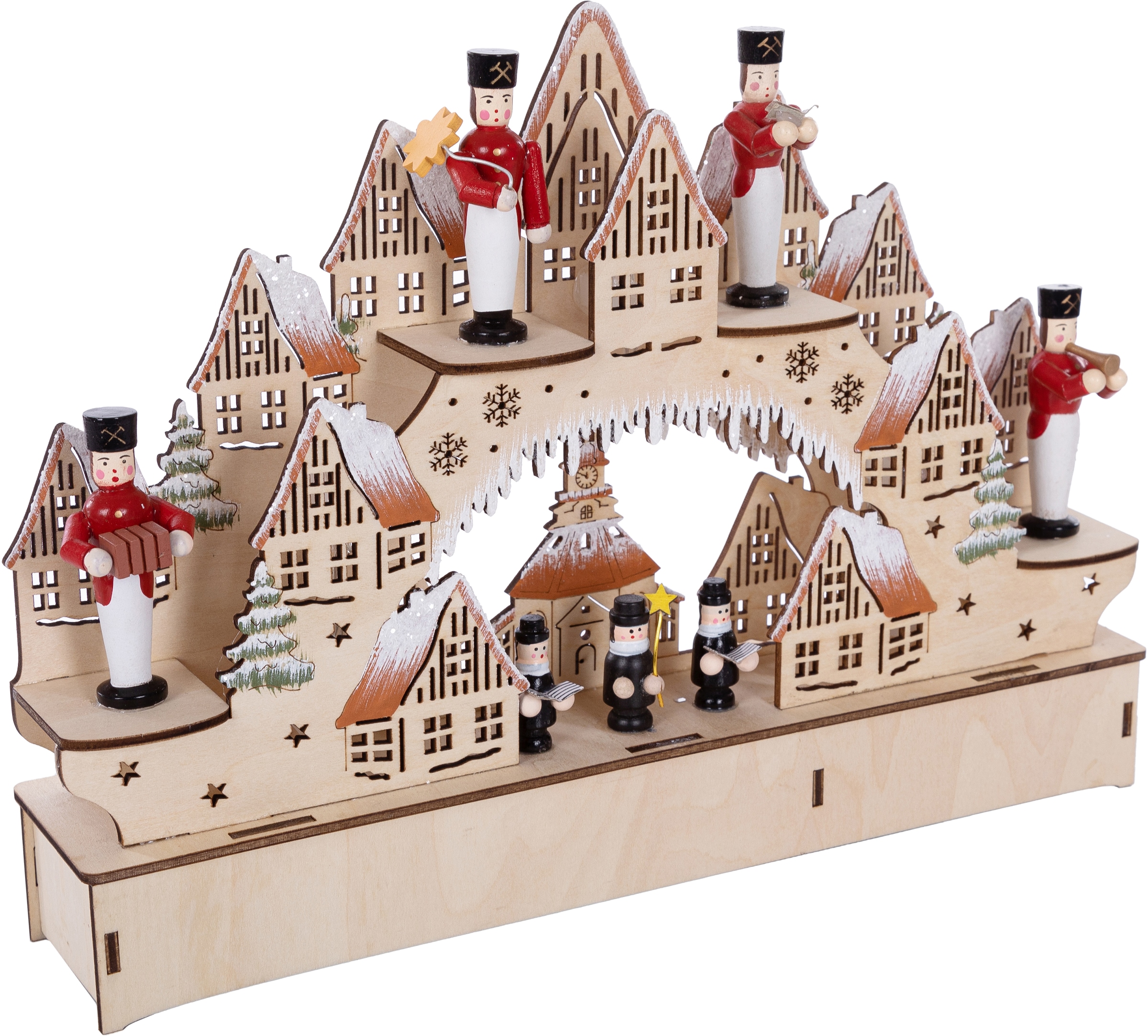 Myflair Möbel & Accessoires LED Schwibbogen »Weihnachtsdeko« 1 Stk. aus Holz, mit LED Beleuchtung, Höhe ca. 21 cm