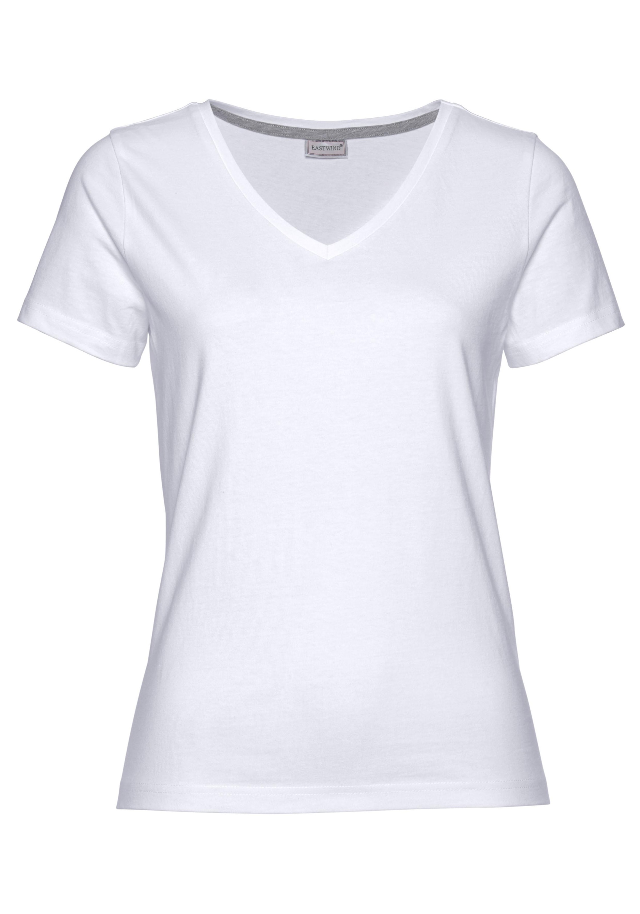 Eastwind T-Shirt, (Packung, 3 tlg., 3er-Pack), Kurzarm, figurumspielend, aus Baumwolle, im 3er-Pack