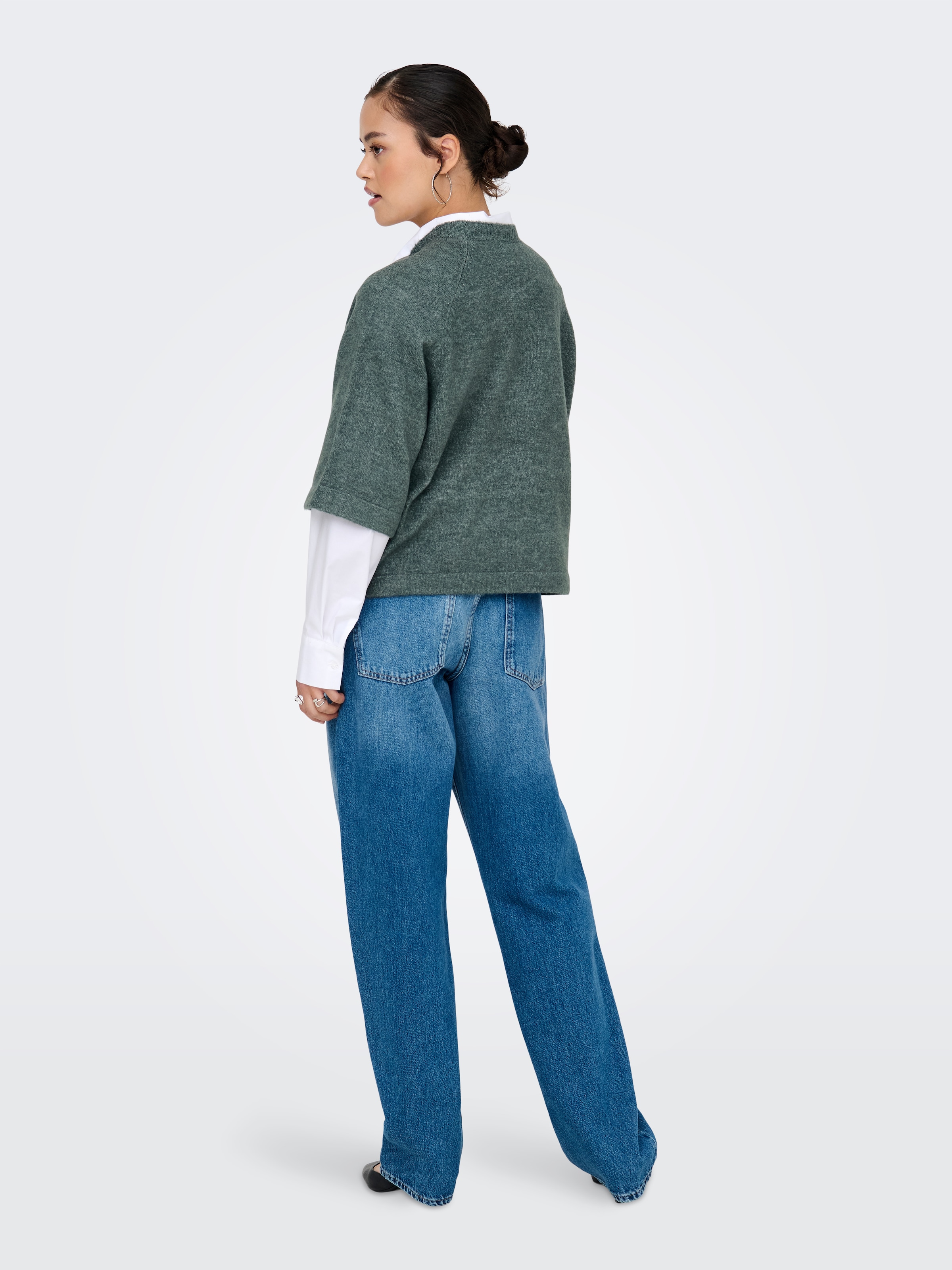 ONLY Strickpullover »ONLSIMONI 3/4 PULLOVER KNT NOOS« mit Fledermaus-Ärmeln