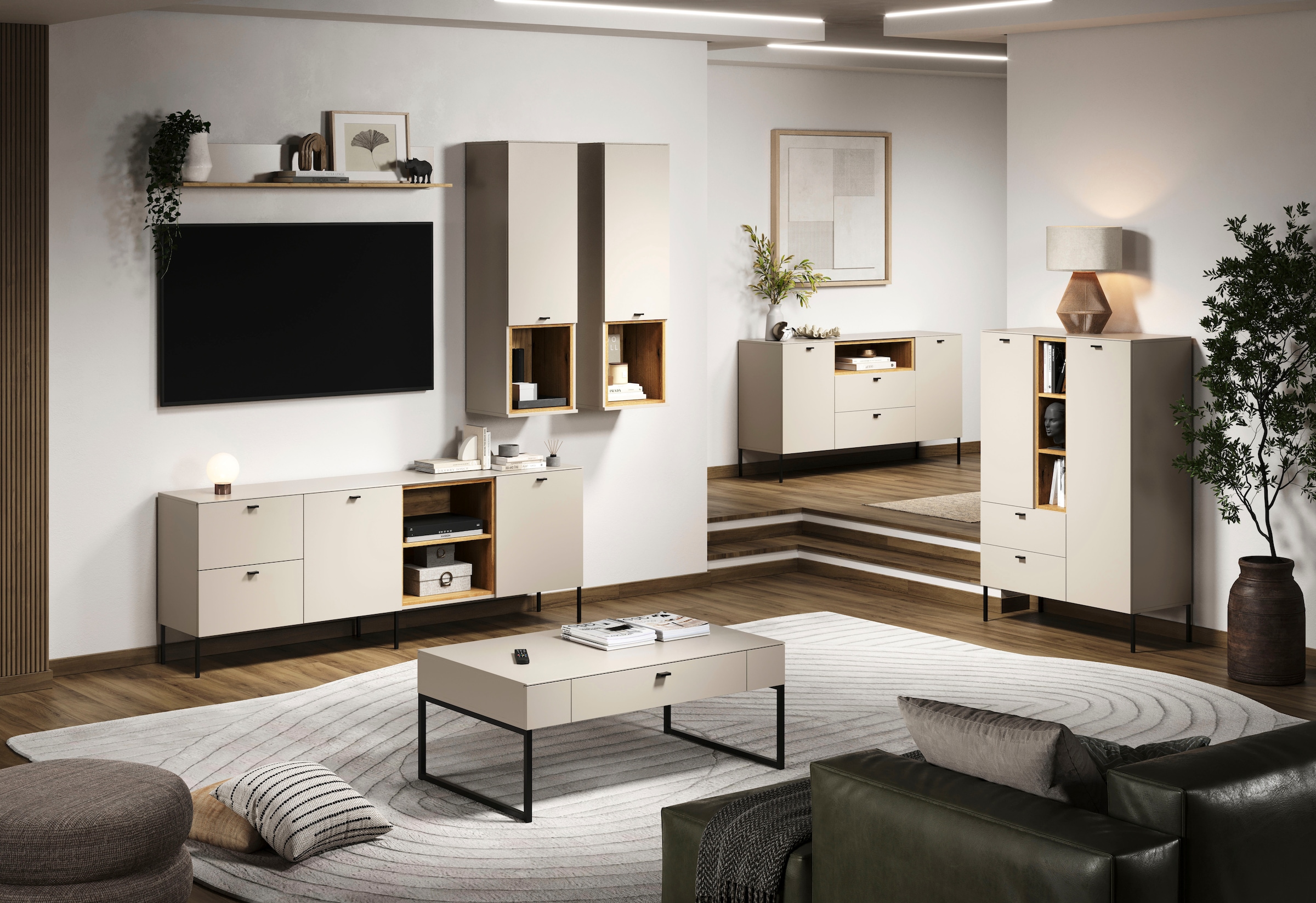 Home affaire Hängevitrine »San Pedro« 1 Stk. tlg. Hängeschrank, 1 Tür, 1 Fach & Soft-Close - (B/T/H) 40/37/130 cm