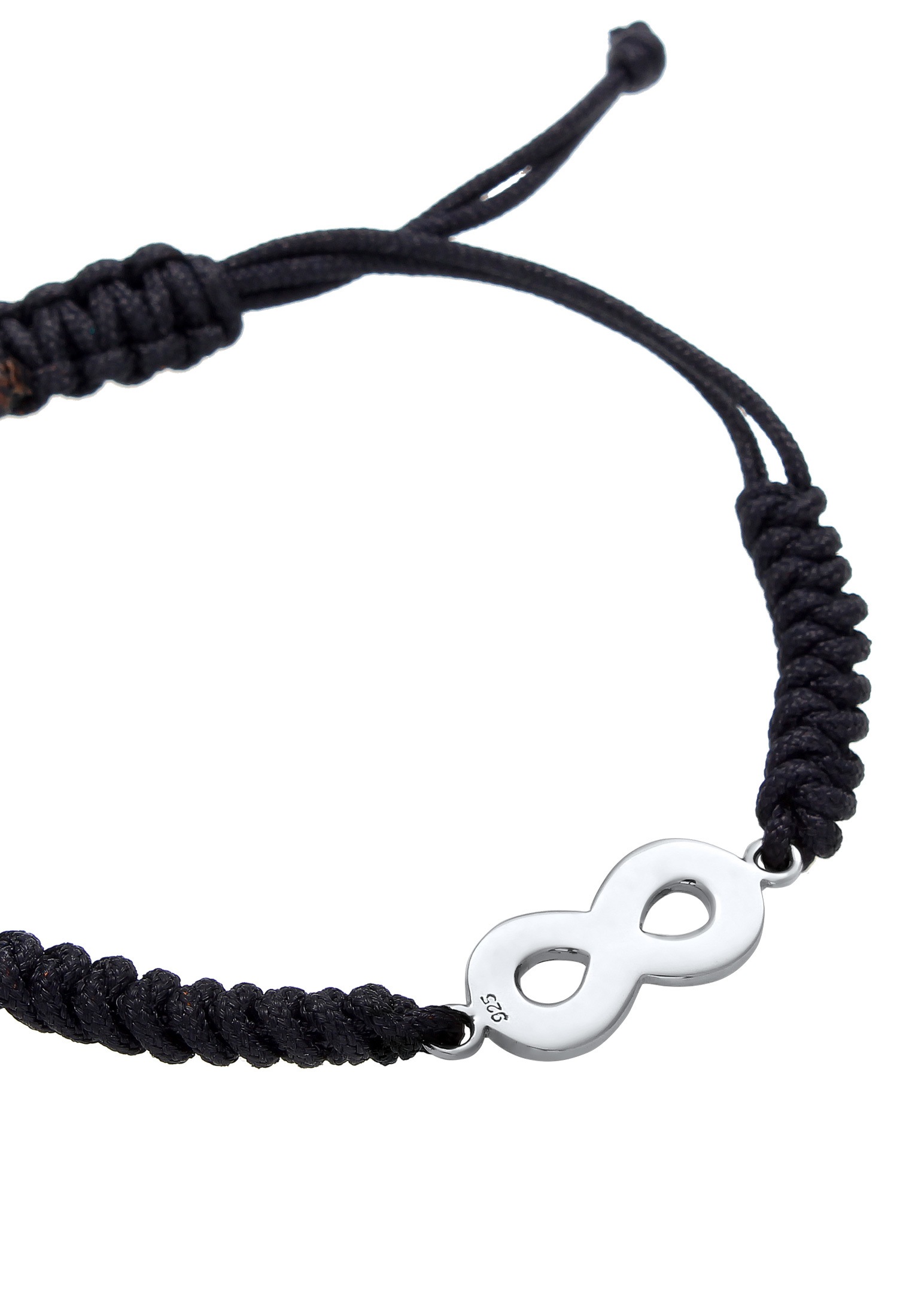 Kuzzoi Armkette »Armband Herren mit Infinity Symbol Oxidiert 925 Silber«