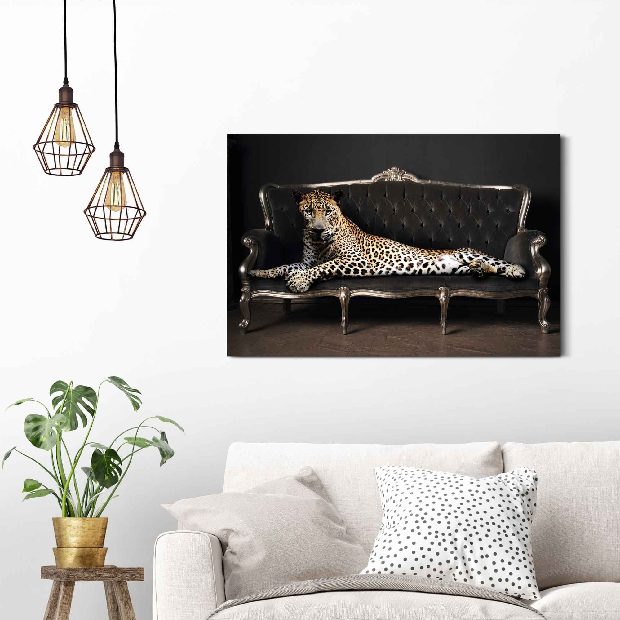 Reinders! Wandbild »Wandbild Leopard Chic Panther - Liegend - Luxus - Relax« Leopard 1 Stk. tlg.