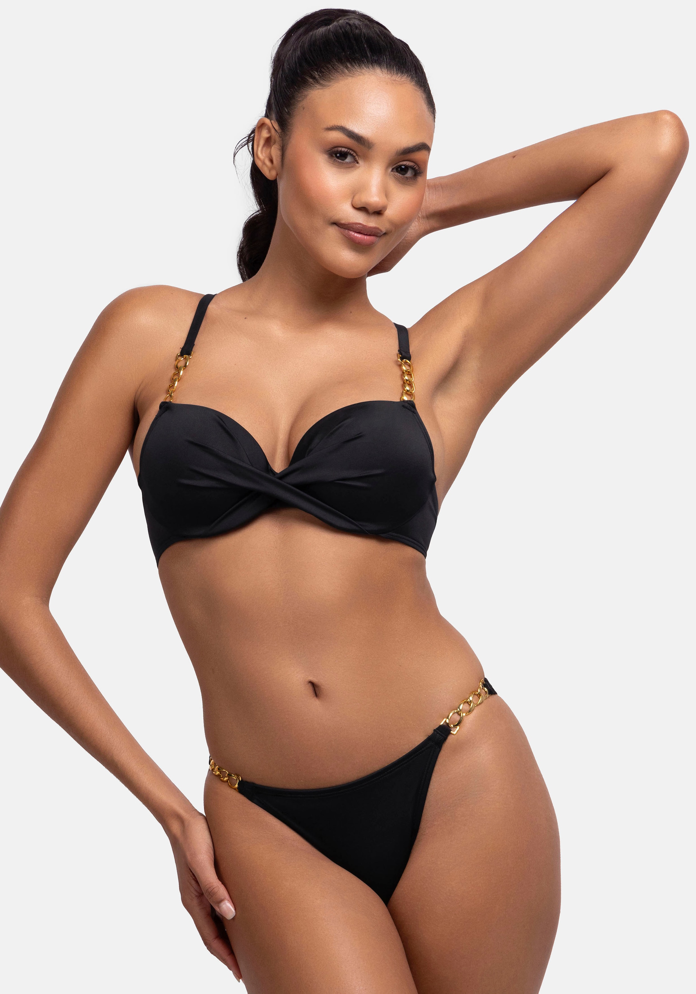 Dorina Bikini-Hose »FILAO«, Mit modischen goldfarbenen Kettendetails