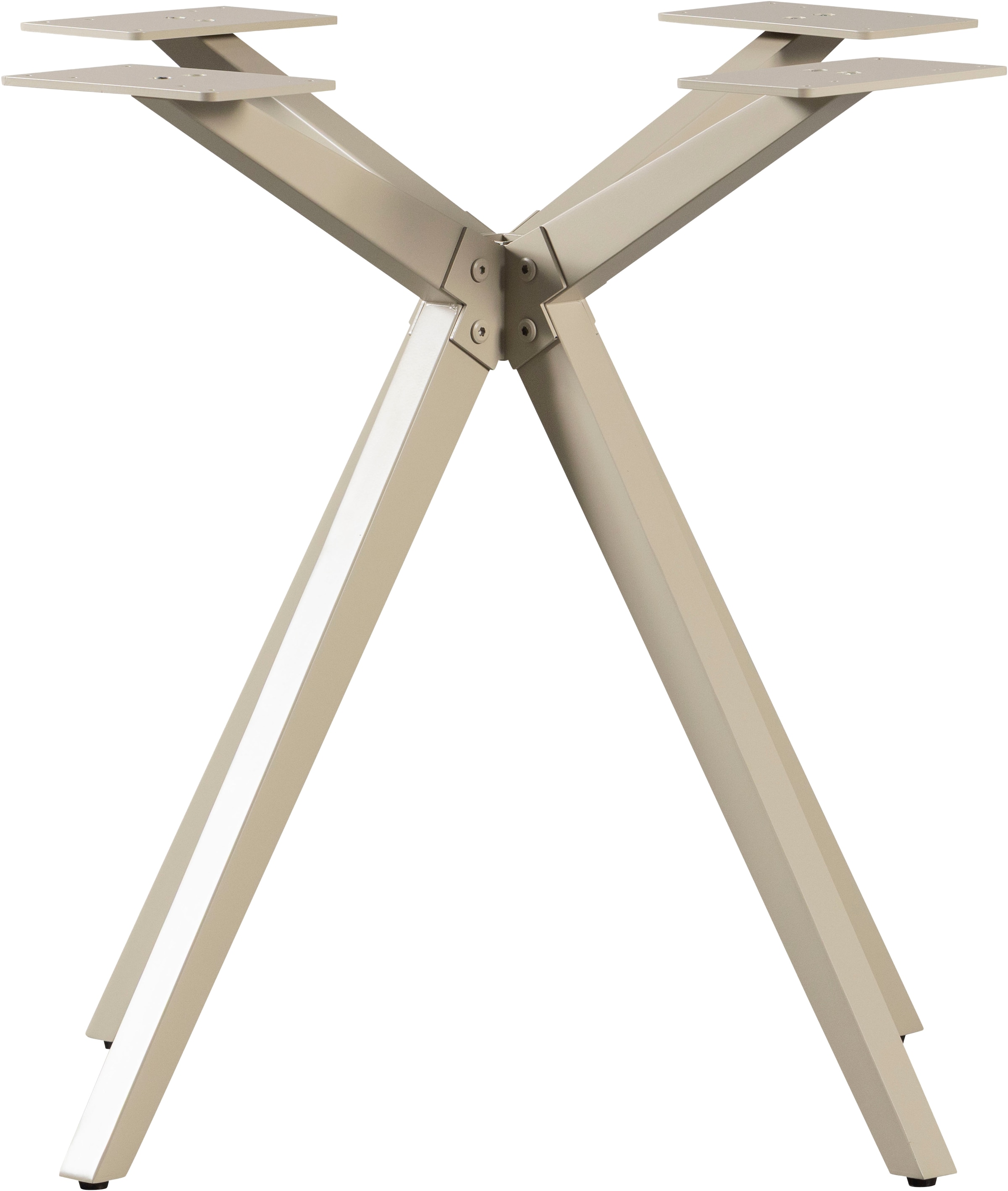 WOOOD Tischbein »Tablo Holland aus Metall mit Pulverbeschichtung Ø 80 x H 72 cm« Kreuzgestell Ø 3,5 cm, Tragkraft 120 kg, einfach zu montieren