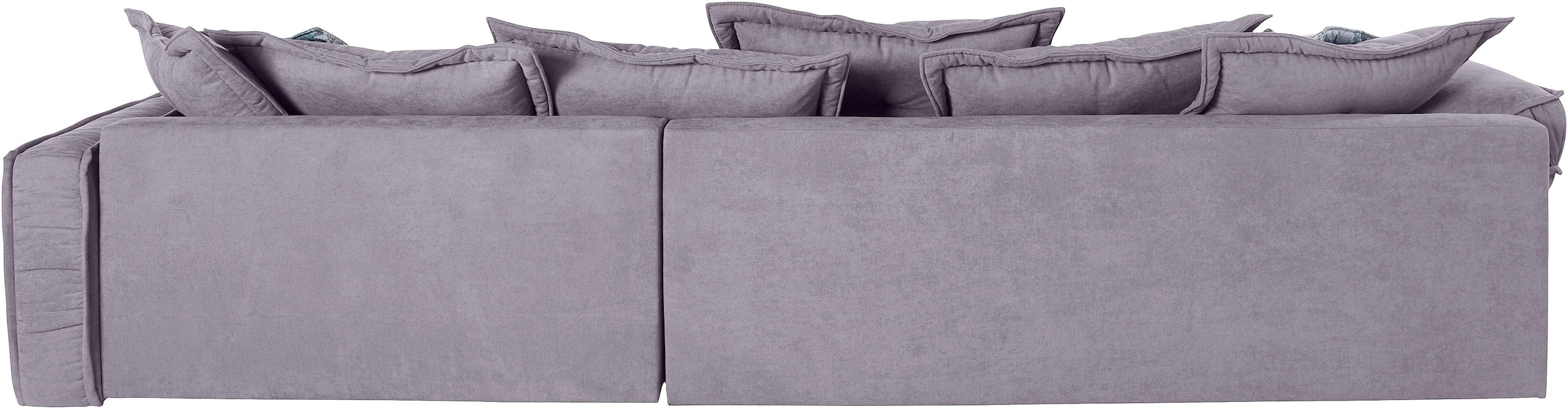 INOSIGN Ecksofa »Diwan L-Form«, mit vielen losen Kissen, Faltenwurf und Steppung im Sitzbereich