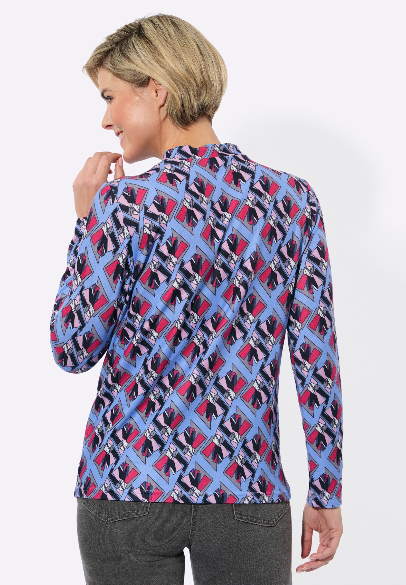 Witt T-Shirt »Winter-Shirt Stehkragenshirt mit grafischem Muster«