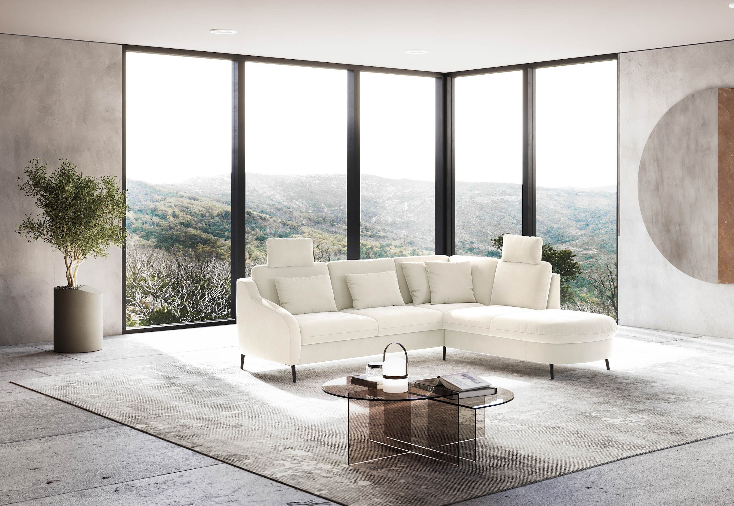 sit&more Ecksofa »Soul L-Form« wahlweise mit Bettfunktion und Bettkasten oder Schubkasten