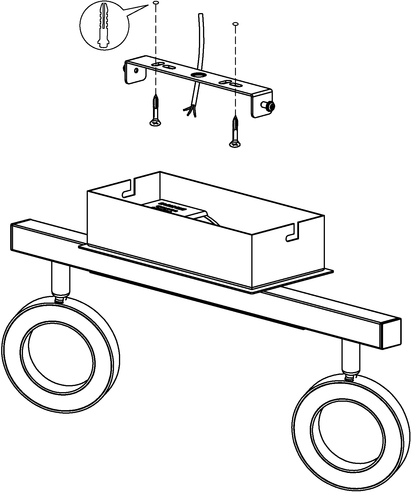 EGLO LED Deckenspots »CARDILLIO« LED-Board 1 Stk. Warmweiß Spot, warmweißes Licht, Wohnzimmer, Esszimmer, Küche, Flur, 38,5x8,5cm