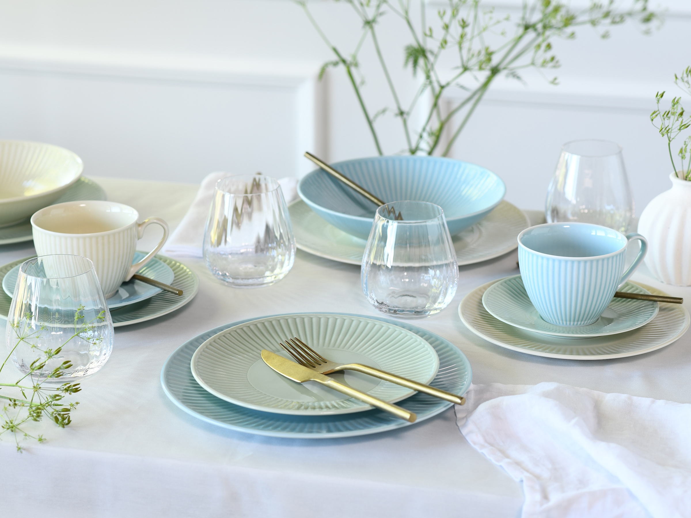 CreaTable Teller-Set »Valencia Pastell, Teller Set 18-tlg« Elegant, Boho Chic