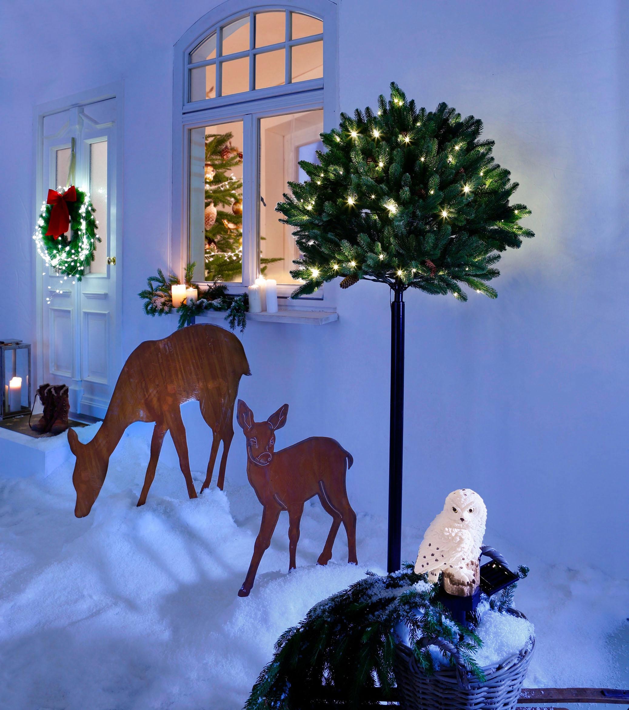 my home Weihnachtsfigur »Rehkitz, Weihnachtsdeko aussen«, Gartenstecker im Rost-Look