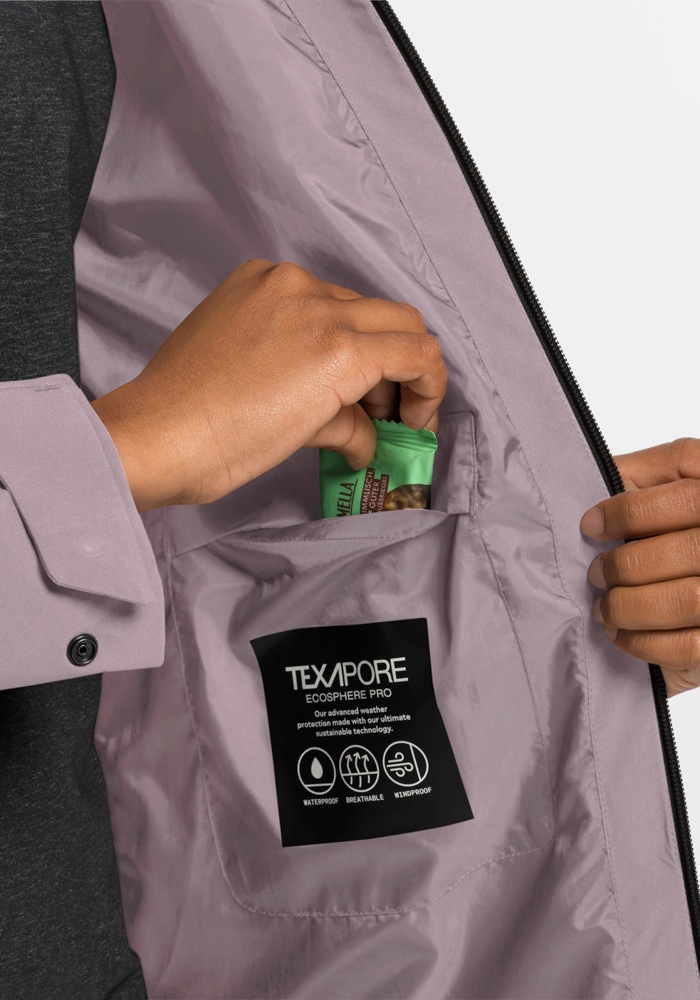 Jack Wolfskin Langjacke »MAINKAI LONG JKT W«, mit Kapuze