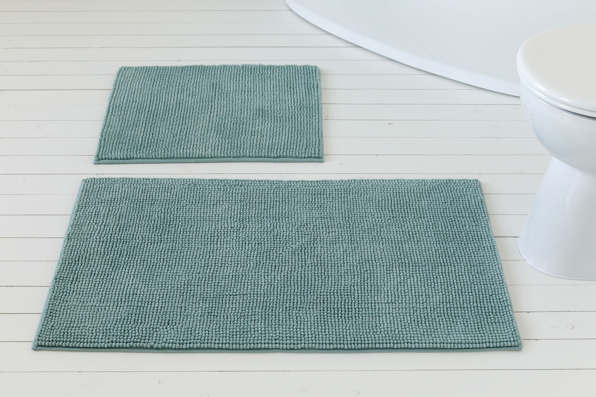 OTTO home Badematte »Kaelan , weicher Chenille« Höhe 14 mm rutschhemmend beschichtet fußbodenheizungsgeeignet Badvorleger, Badteppich weiches Chenille, pastellfarben, Badezimmer