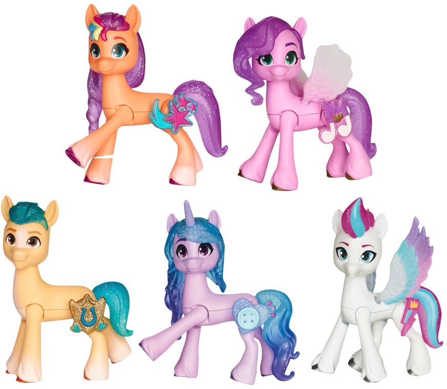 Hasbro Spielfigur »My little Pony Meet the Mane 5«, (Set), mit Schönheitsflecken zum Anstecken