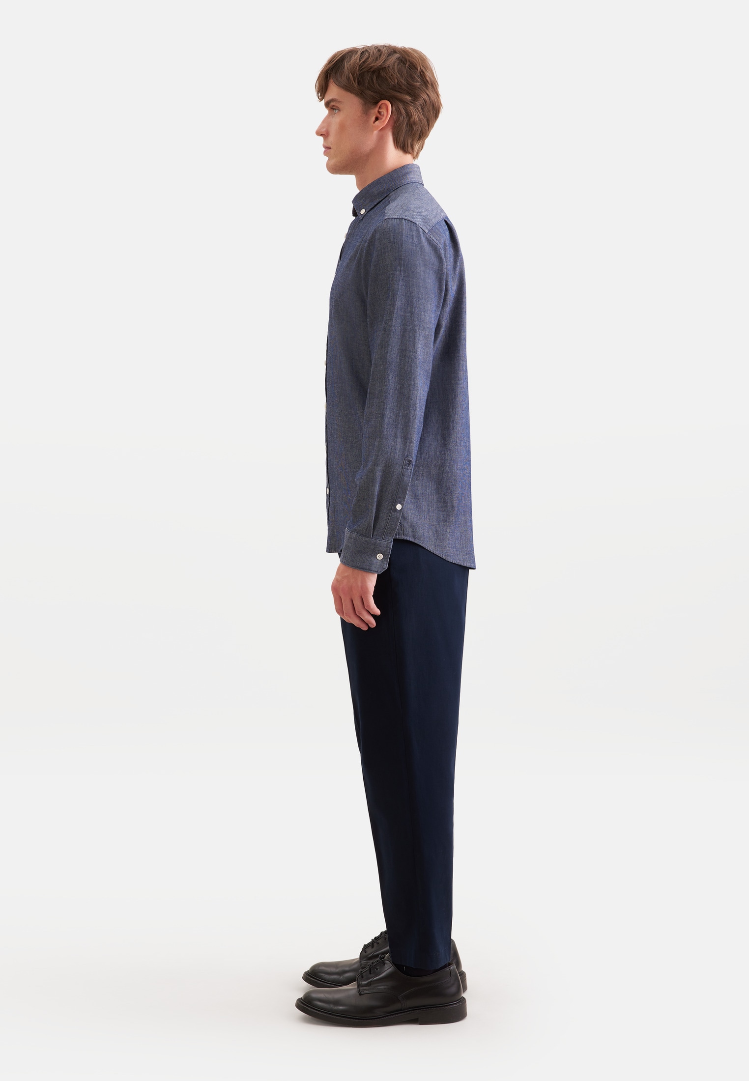 seidensticker Businesshemd Regular 1/1 Button-Down-Kragen Gestreift