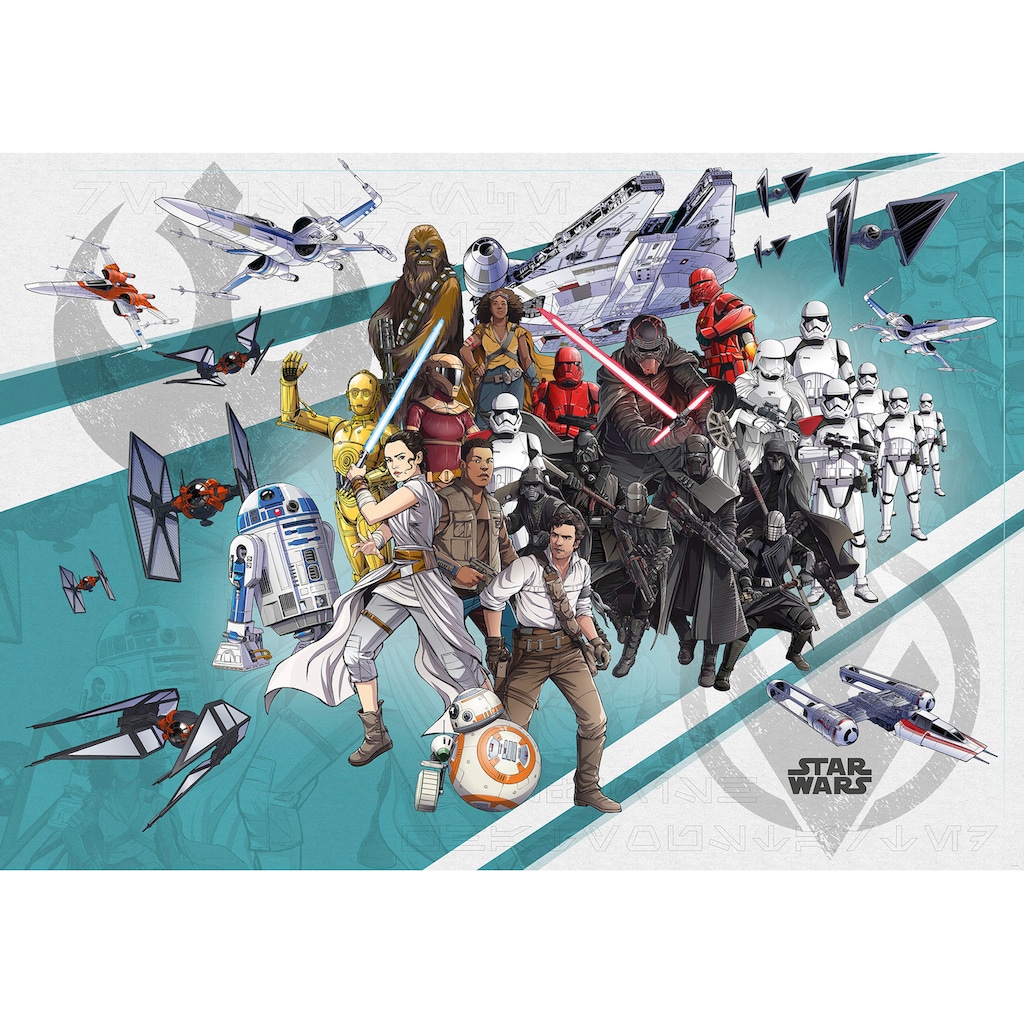 Komar Vliestapete »Star Wars Cartoon Collage Wide«, 400x280 cm (Breite x Höhe)