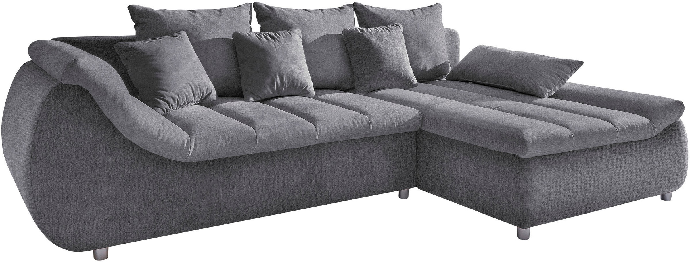 INOSIGN Ecksofa »Imola elegant und bequem, aktuelle Steppung im Sitz, L-Form«, wahlweise mit Bettfunktion