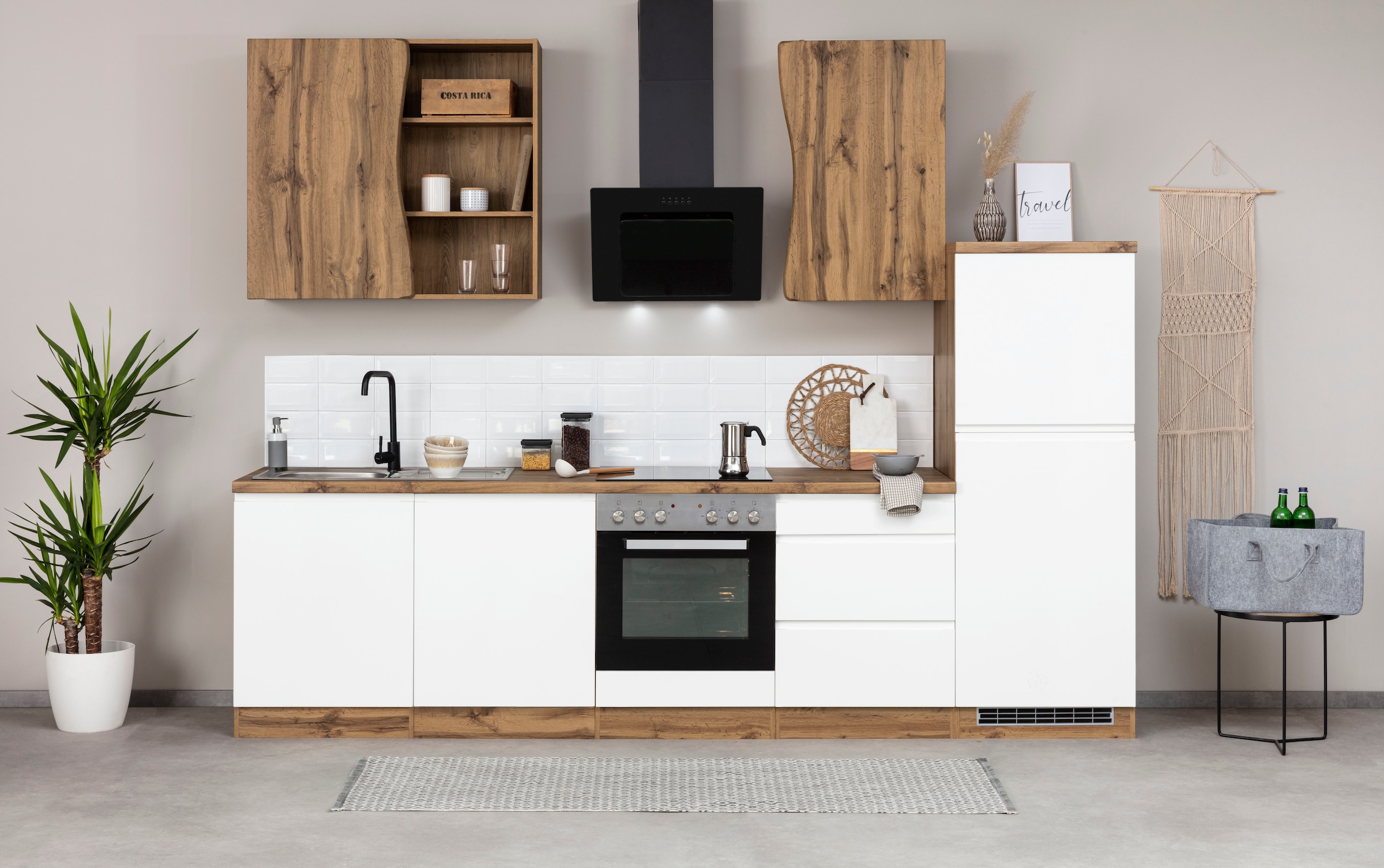 HELD MÖBEL Küche »Bruneck«, 300cm ohne kaufen E-Geräte, breit, hochwertige wahlweise oder MDF-Fronten Rechnung mit auf