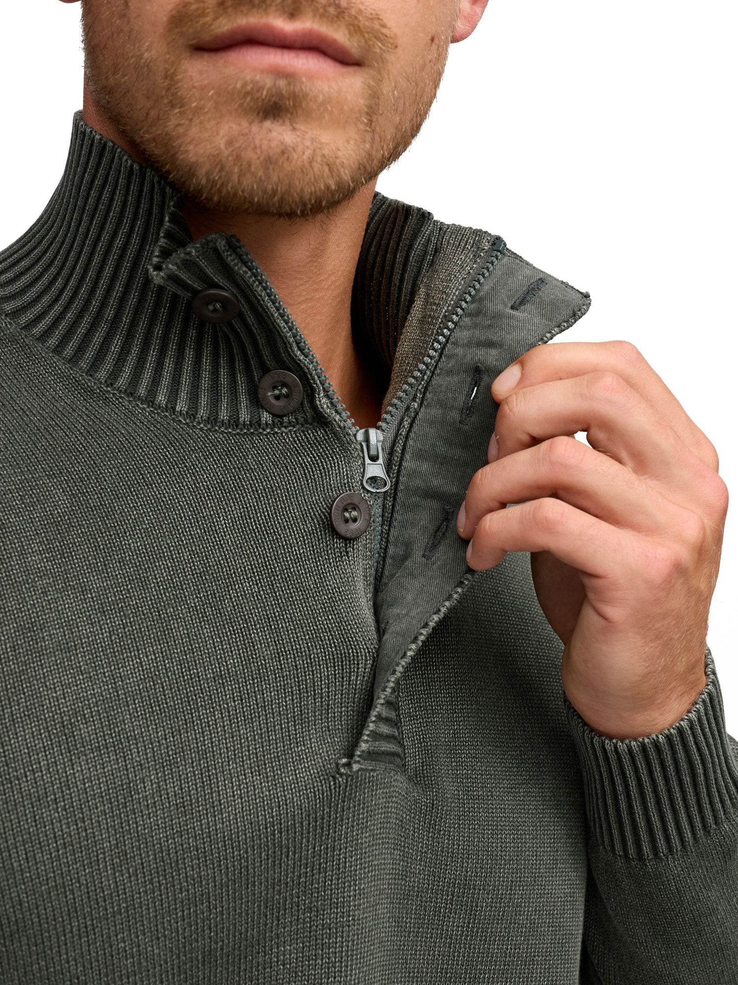 Indicode Strickpullover »INNiels ½ Placket«