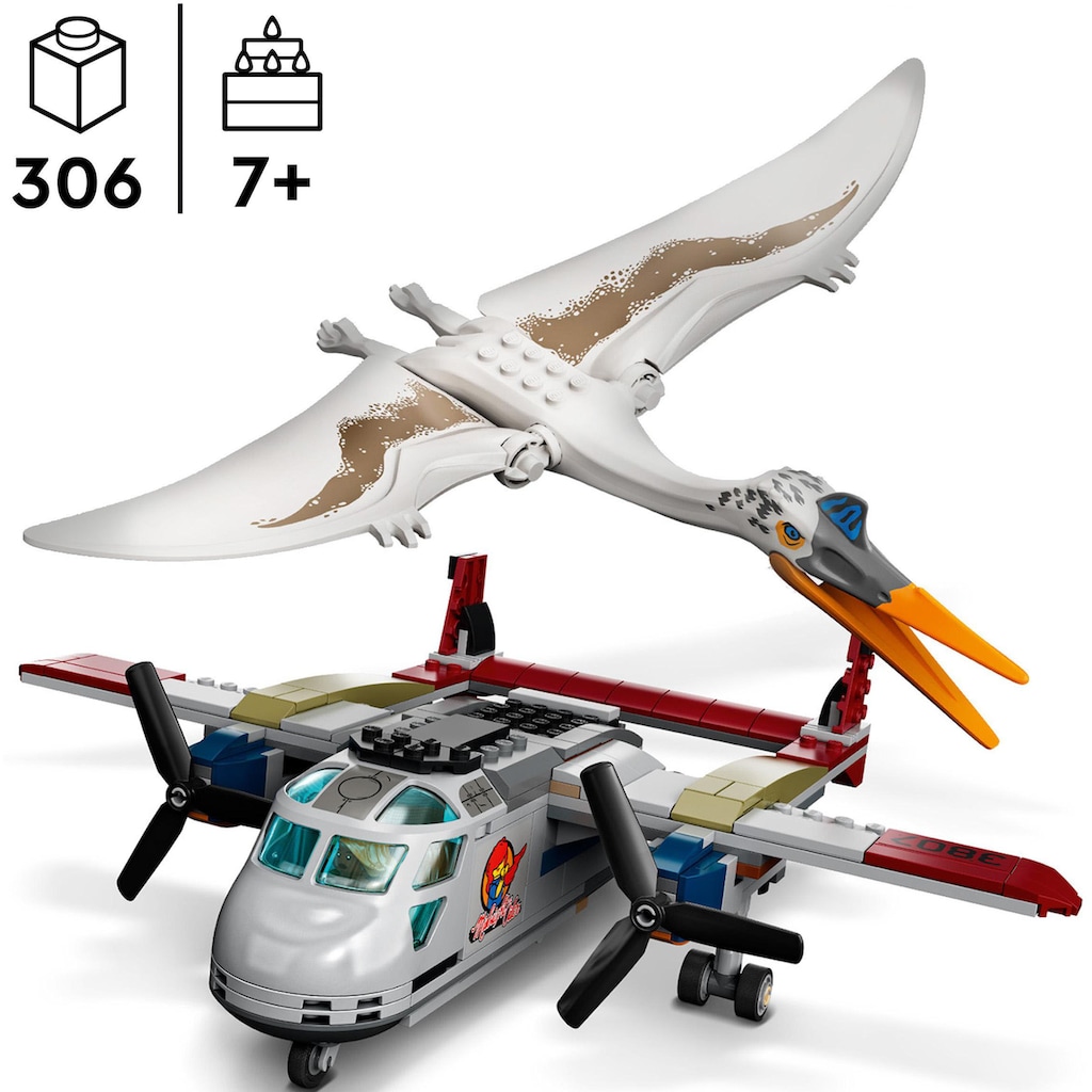 LEGO® Konstruktionsspielsteine »Quetzalcoatlus: Flugzeug-Überfall (76947), LEGO® Jurassic World«, (306 St.)