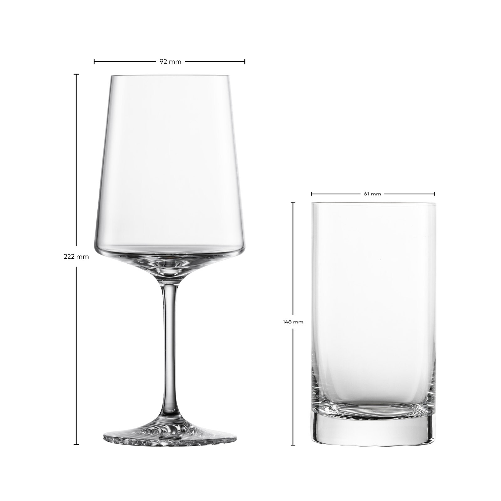 Zwiesel Glas Gläser-Set »Wein- & Wassergläserset ECHO 8er Set transparent« Spülmaschinengeeignet