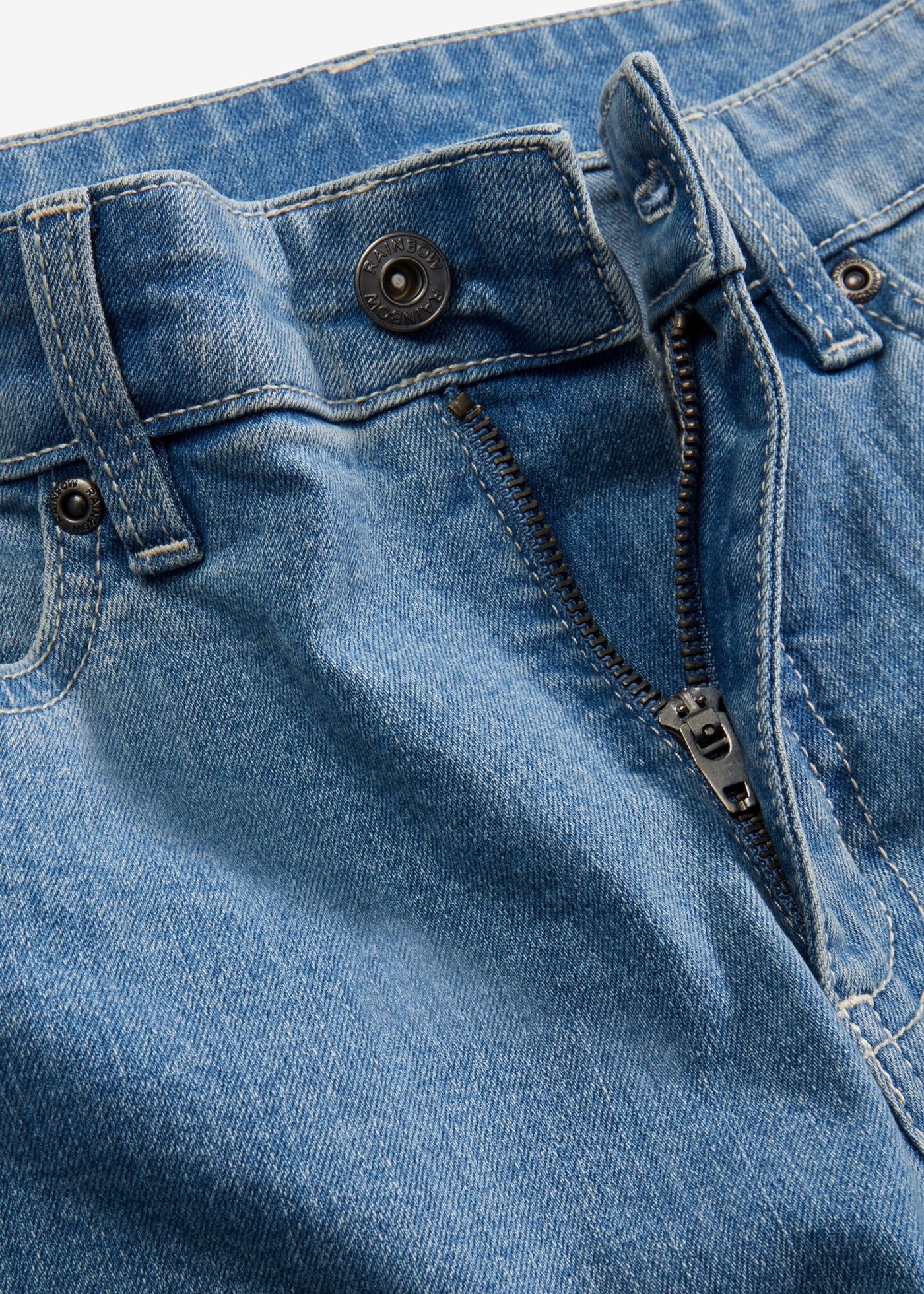 bonprix Weite Jeans Loose Fit, 5-Pocket-Style, Wide-Leg Jeans, Mid Waist