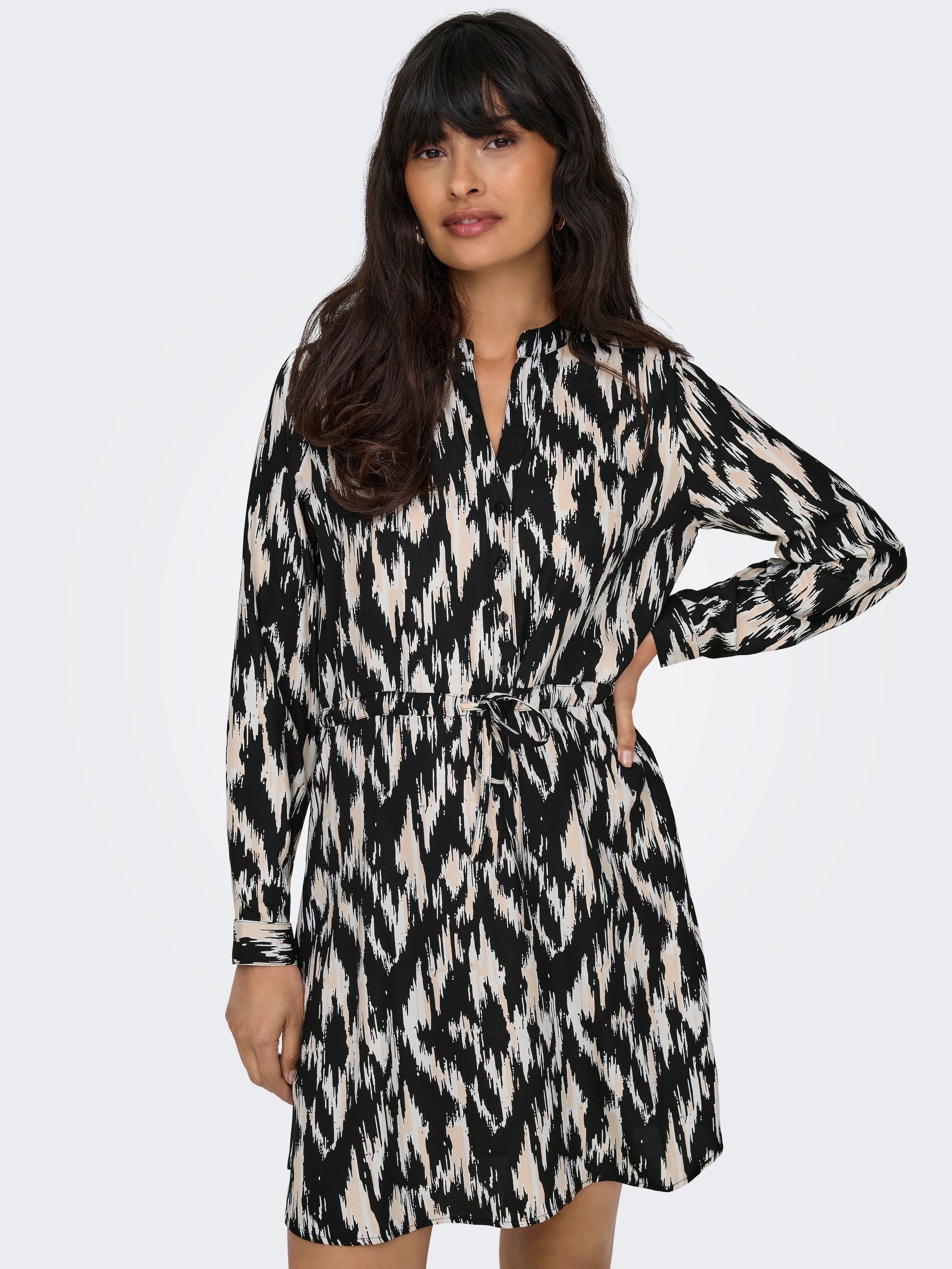ONLY Druckkleid »ONLCORY L/S V-NECK TUNIC«