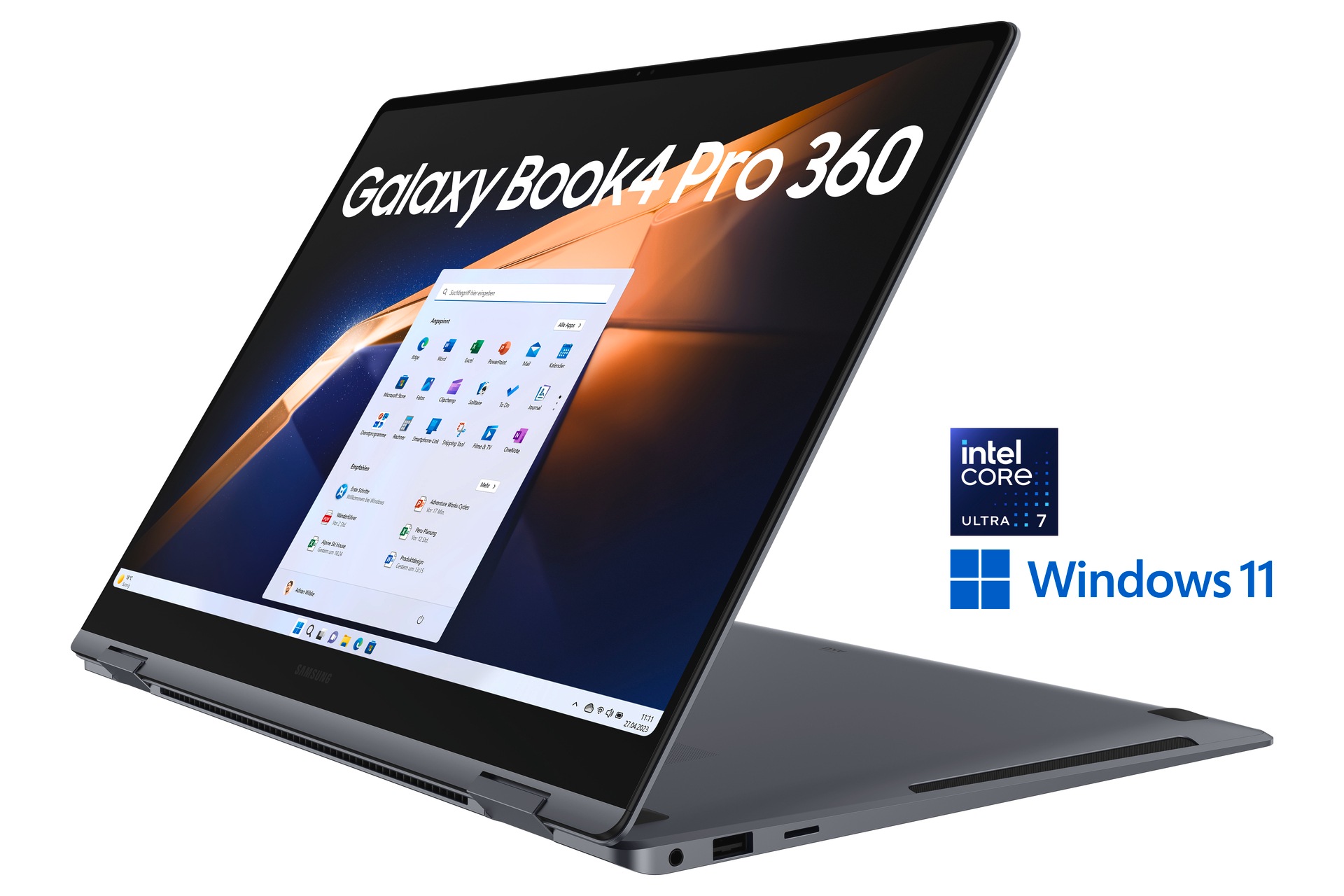 Samsung Convertible Notebook »NP960Q Galaxy Book4 Pro 360 16''«, 40,6 cm, / 16 Zoll, Intel, Core Ultra 7, 1024 GB SSD, Intel Core Ultra 7 Prozessor, 16 GB + 1 TB