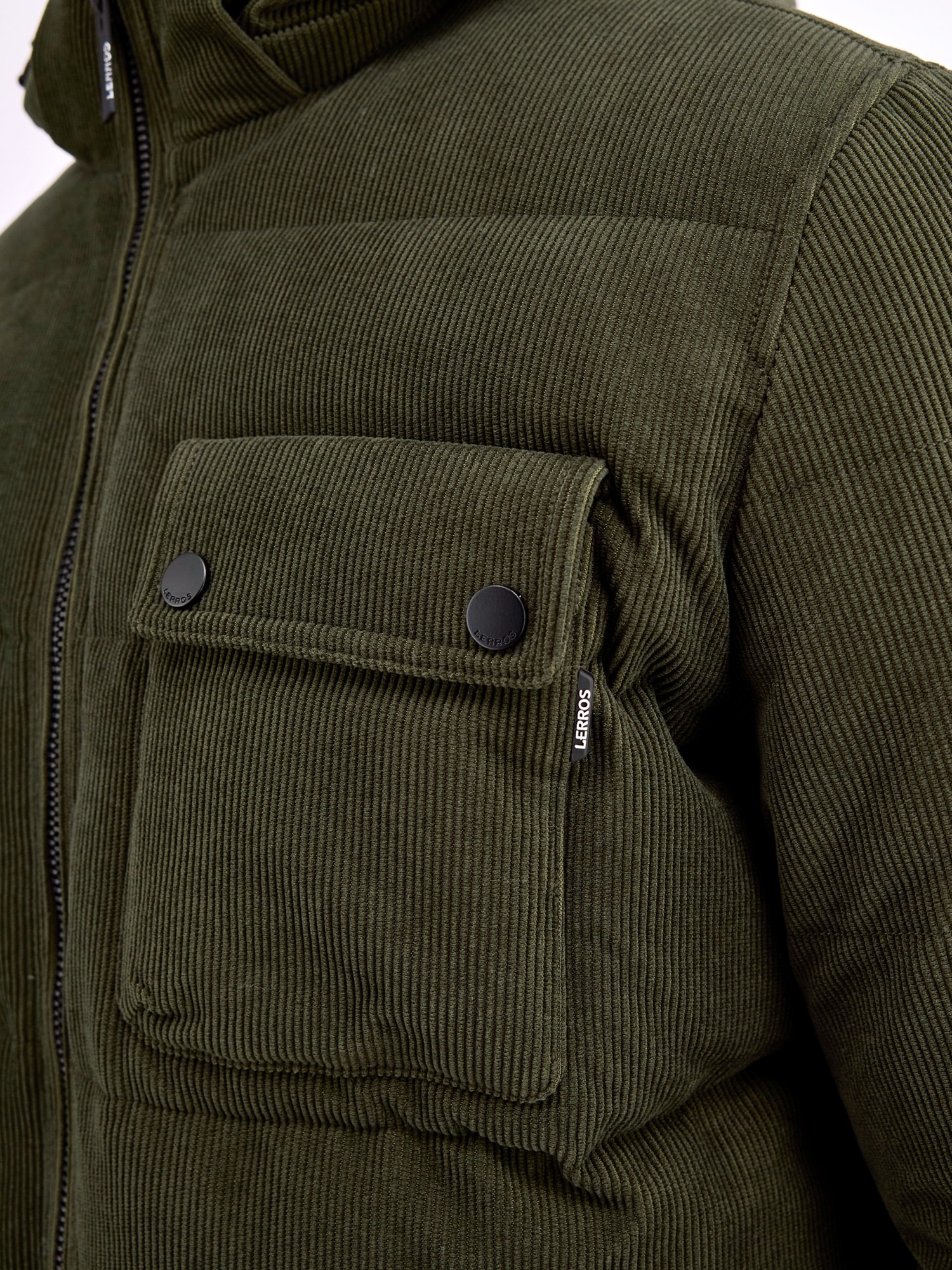 LERROS Winterjacke »LERROS Herren Steppjacke in funktionaler Cord-Optik« mit Kapuze Wasser- und windabweisend, atmungsaktiv