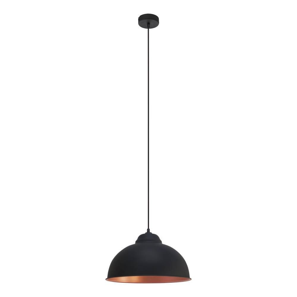 EGLO Hängeleuchte »TRURO 2 Hängelampe, Esstischlampe, Stahl, schwarz, kupfer, E27« E27 1 Stk. Wohnzimmerlampe, 1 flammig, Vintage, Industrial, Retro, 110x37cm