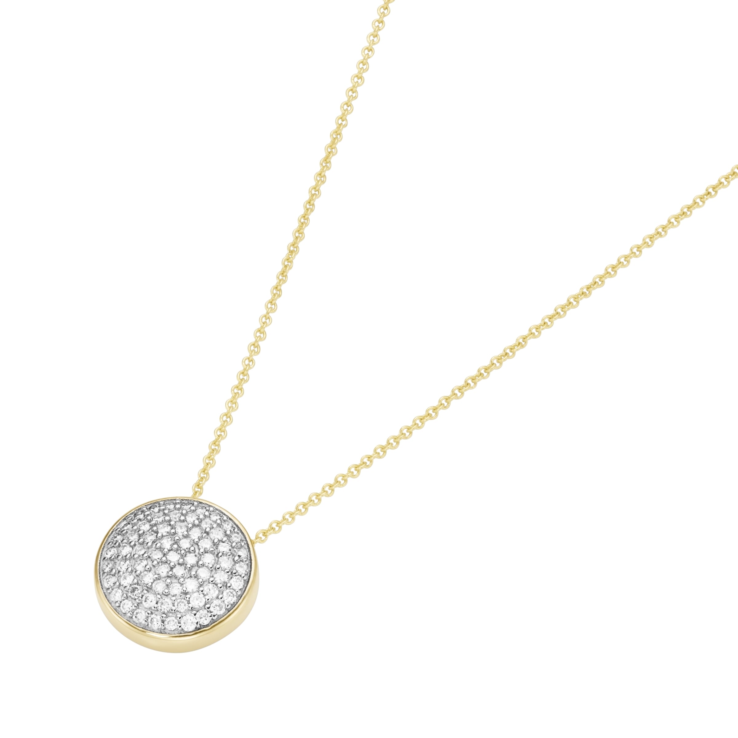 Luigi Merano Goldkette »Kette runder Anhänger mit Brillanten, Gold 585«